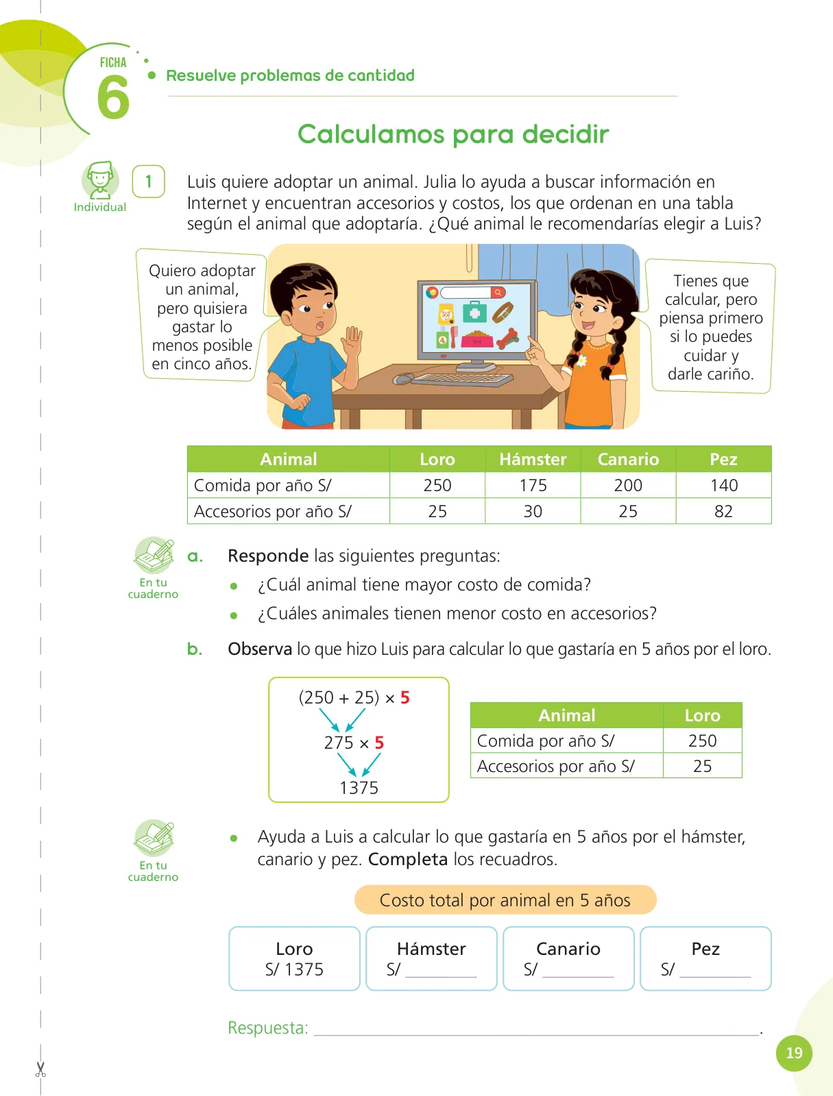 Miniatura página 21 de Cuadernillo de Matemática 6, sexto grado de Primaria ﻿ · 2023