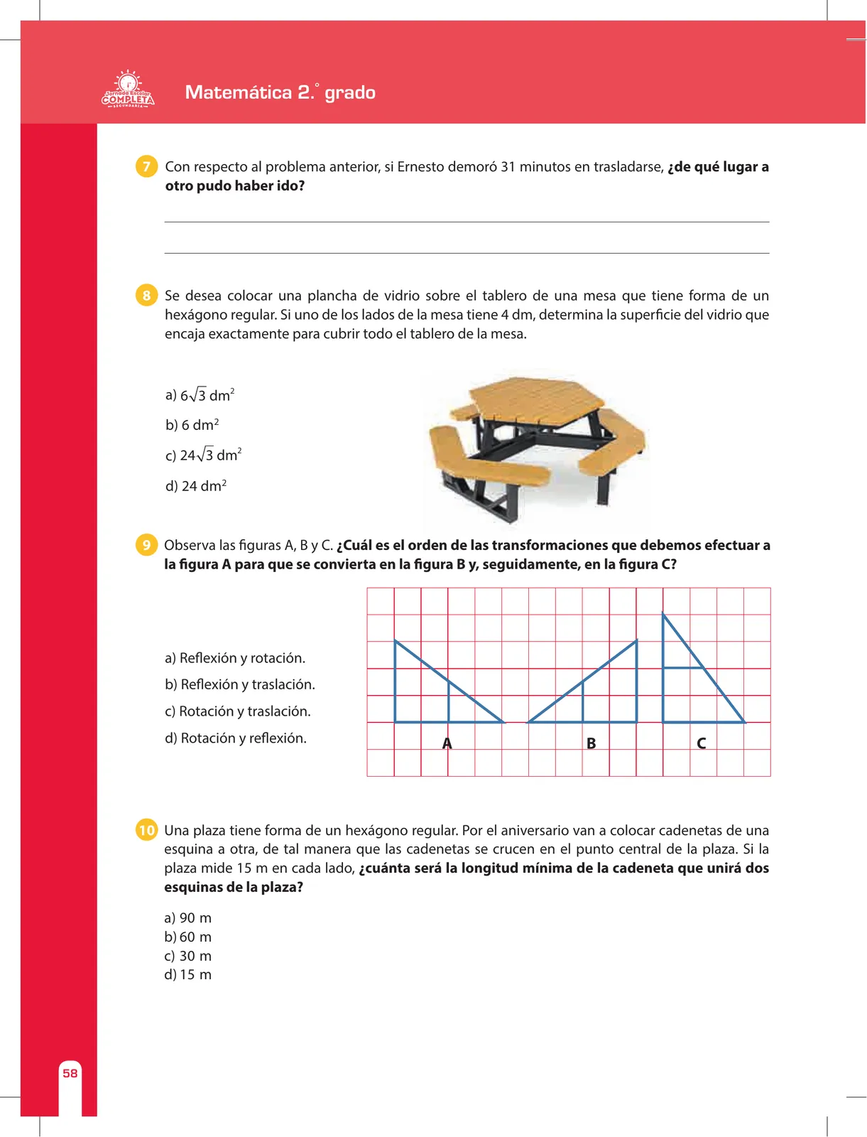 Miniatura página 58 de Matemática 2 : cuaderno de reforzamiento pedagógico - JEC · 2016