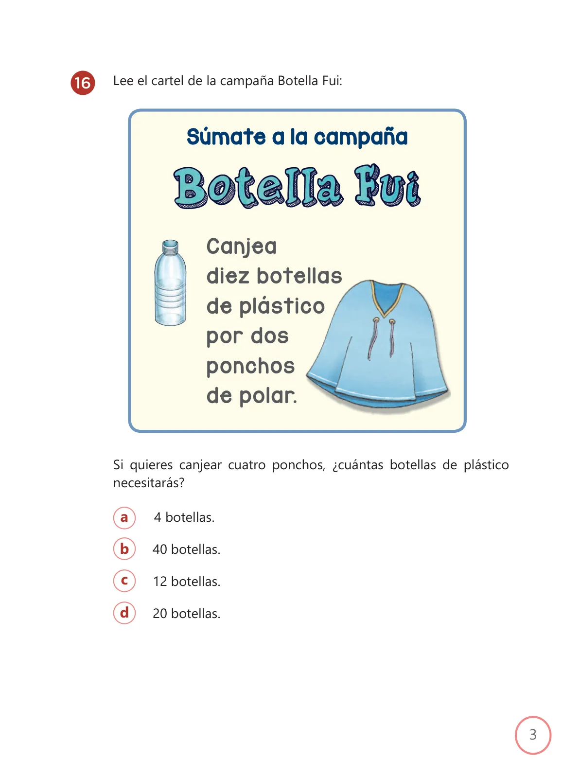 Página 3 de Kit de evaluación Entrada 2 Demostrando lo que aprendimos : Matemática, primer trimestre, Cuarto grado - Primaria · 2019