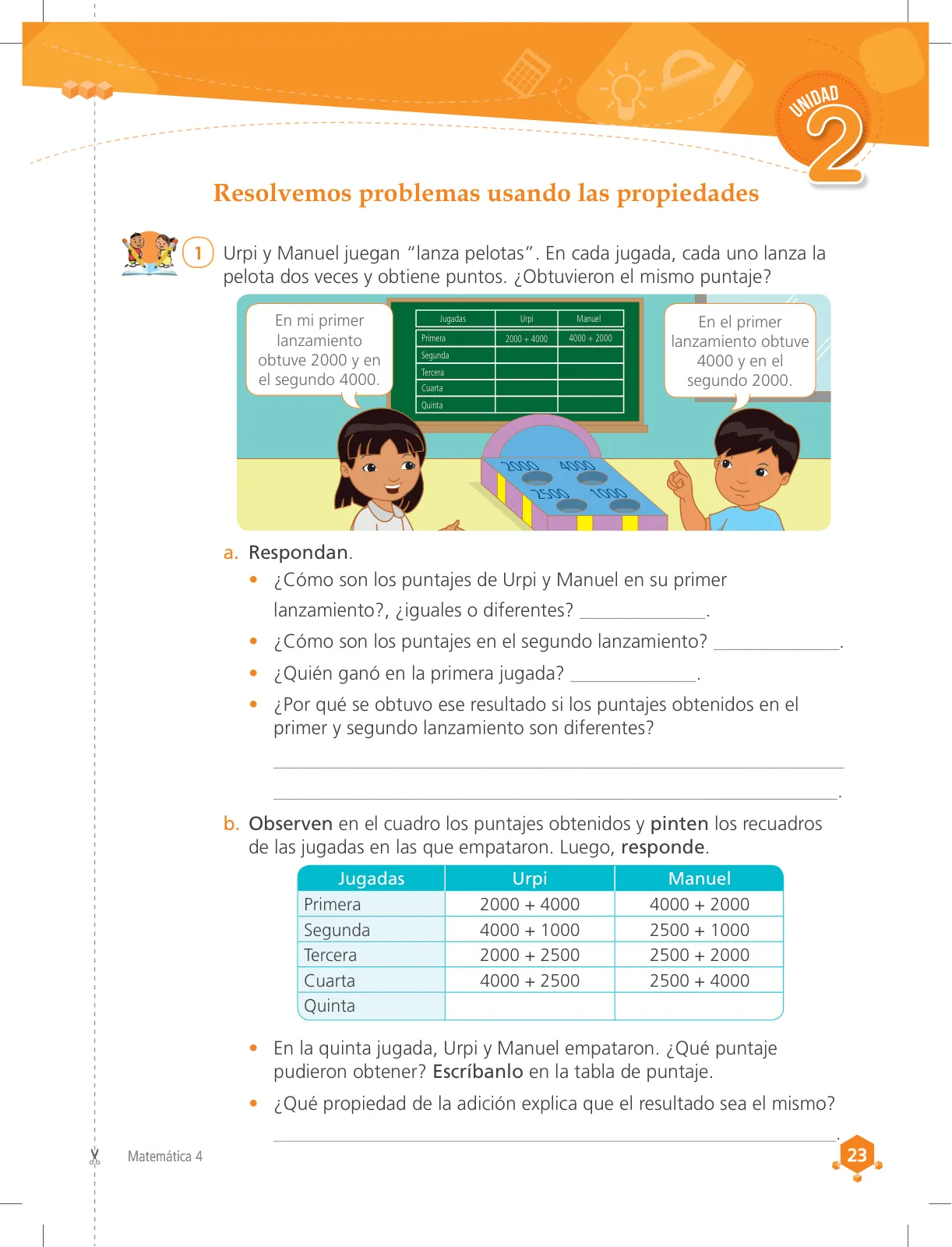 Miniatura página 23 de Matemática 4 : cuaderno de trabajo para cuarto grado de Educación Primaria 2018 · 2018