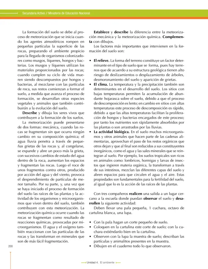 Página 200 de Ciencias Naturales 7° · Secundaria Activa