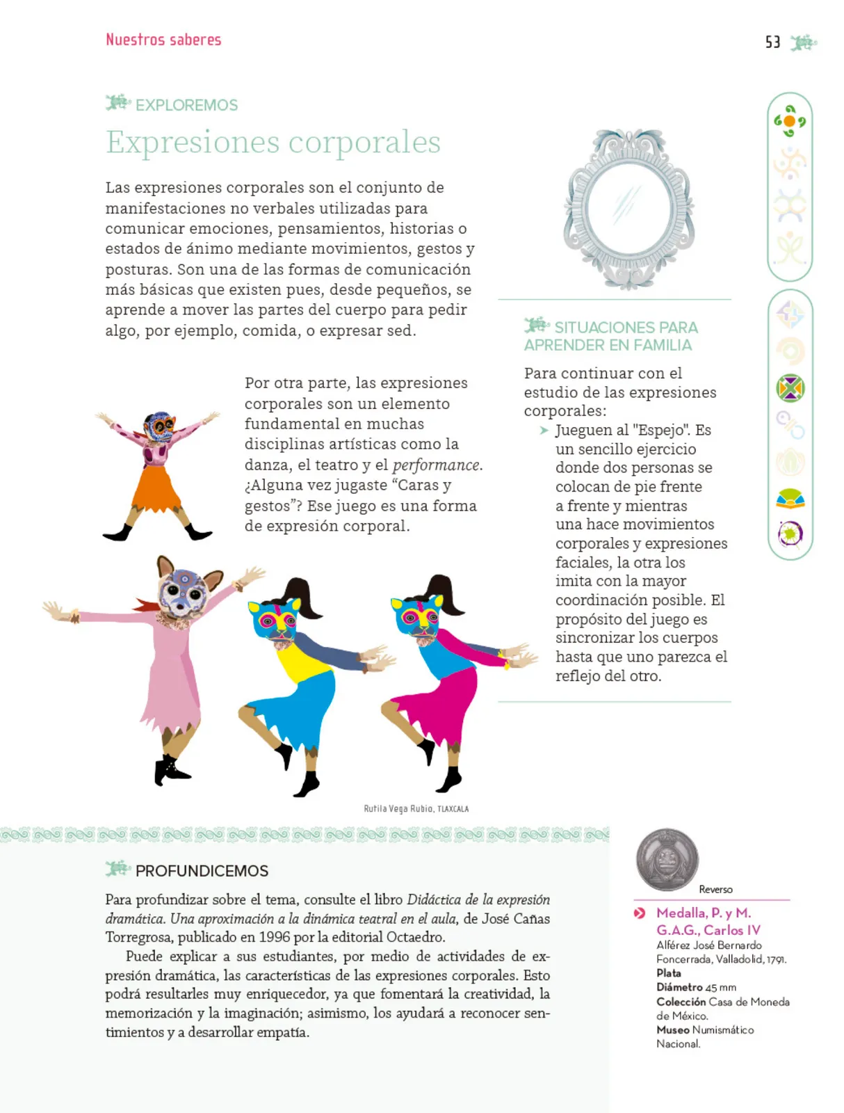 Página 54 de Nuestros saberes: Libro para alumnos, maestros y familia.   Libro de Educación Primaria Grado 5°  Ciclo Escolar 2025 - 2026