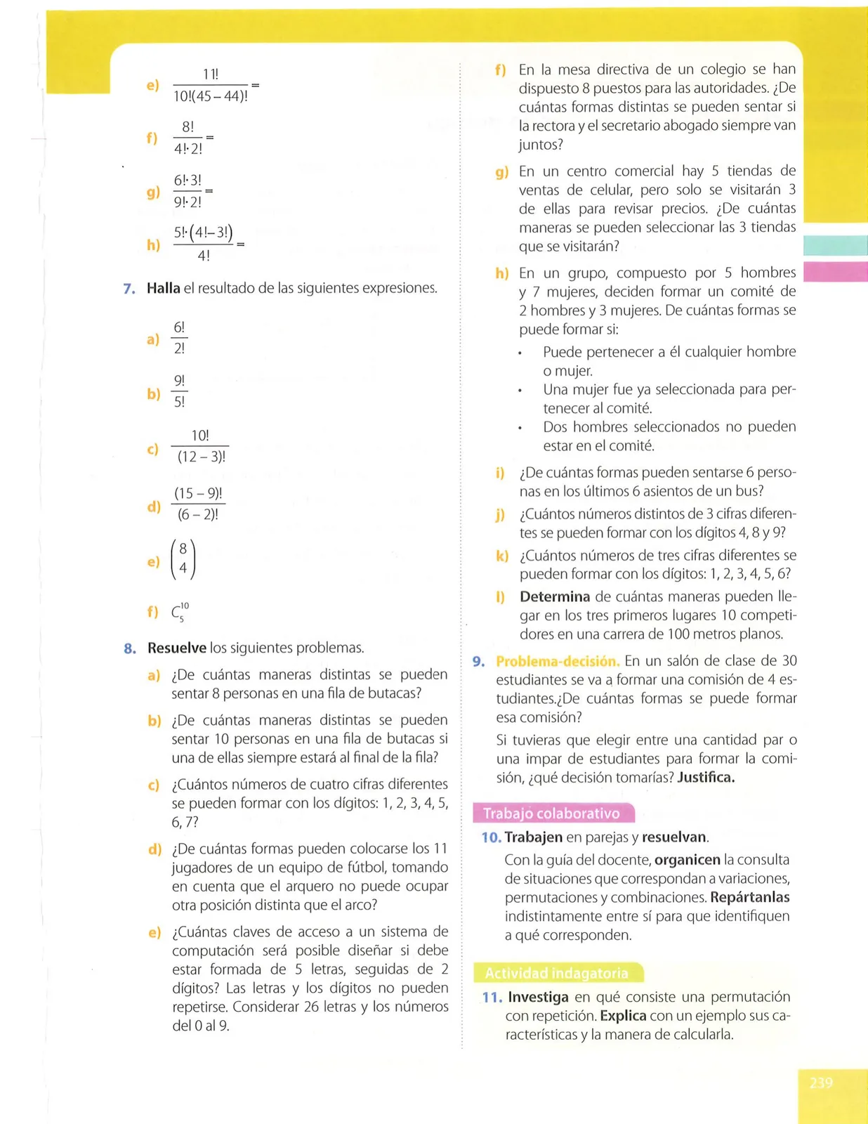 Miniatura página 239 de Matematica · 9 EGB · 2025