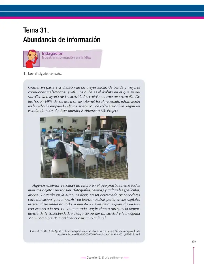 Página 279 de Lenguaje 9° · Secundaria Activa
