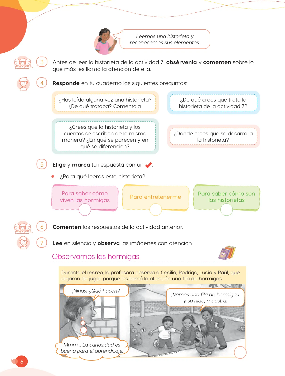 Miniatura página 8 de Cuadernillo de Comunicación 5. Quinto grado de Primaria · 2024