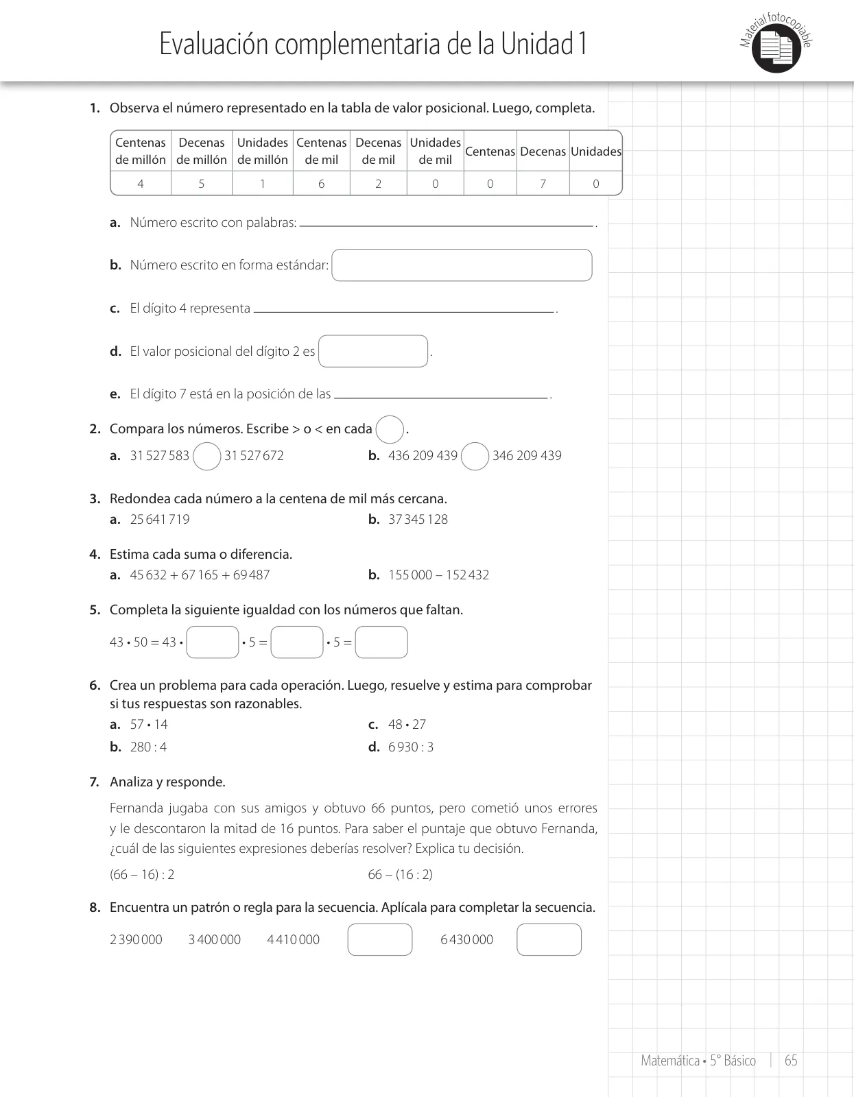 Miniatura página 71 de Matemática – Quinto Básico | Texto del Estudiante MINEDUC – Descargar PDF · 2024