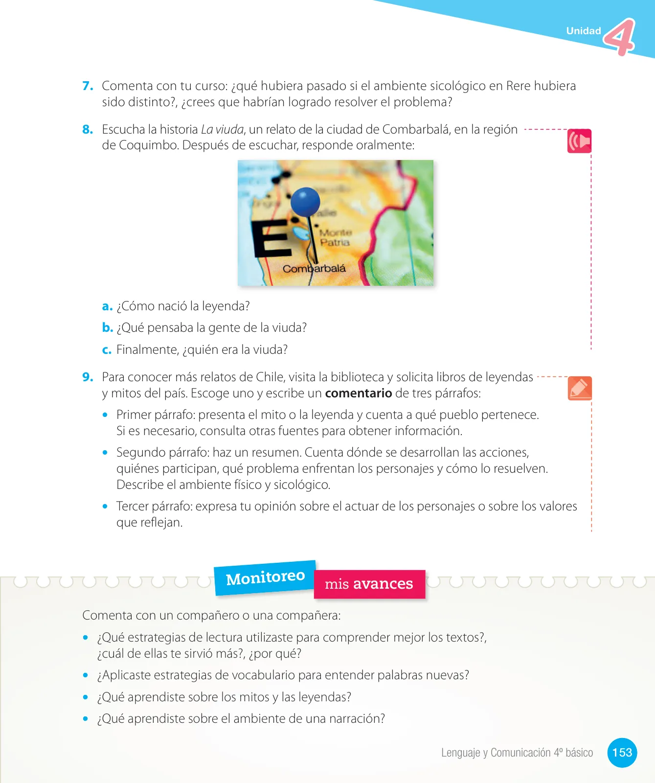 Página 155 de Lenguaje y Comunicación – Cuarto Básico | Texto del Estudiante MINEDUC – Descargar PDF · 2024