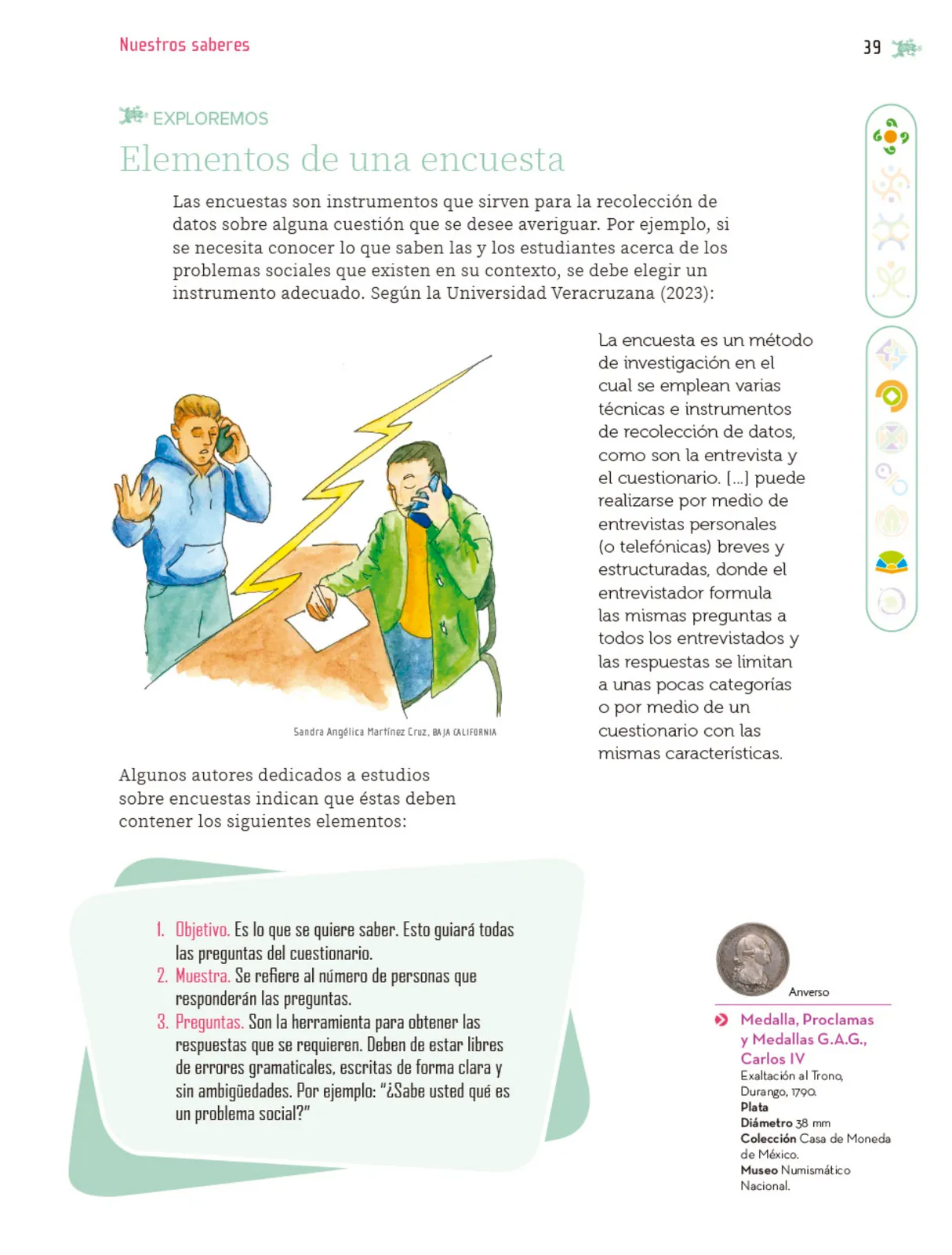 Página 40 de Nuestros saberes: Libro para alumnos, maestros y familia.   Libro de Educación Primaria Grado 5°  Ciclo Escolar 2025 - 2026