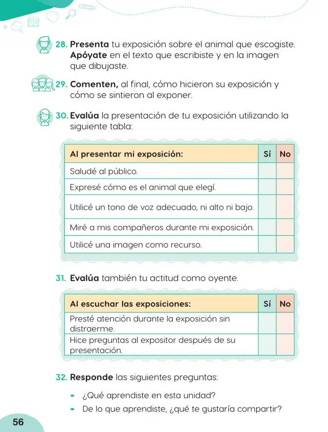 Página 58 de Cuadernillo de Comunicación 2, segundo grado de Primaria · 2023