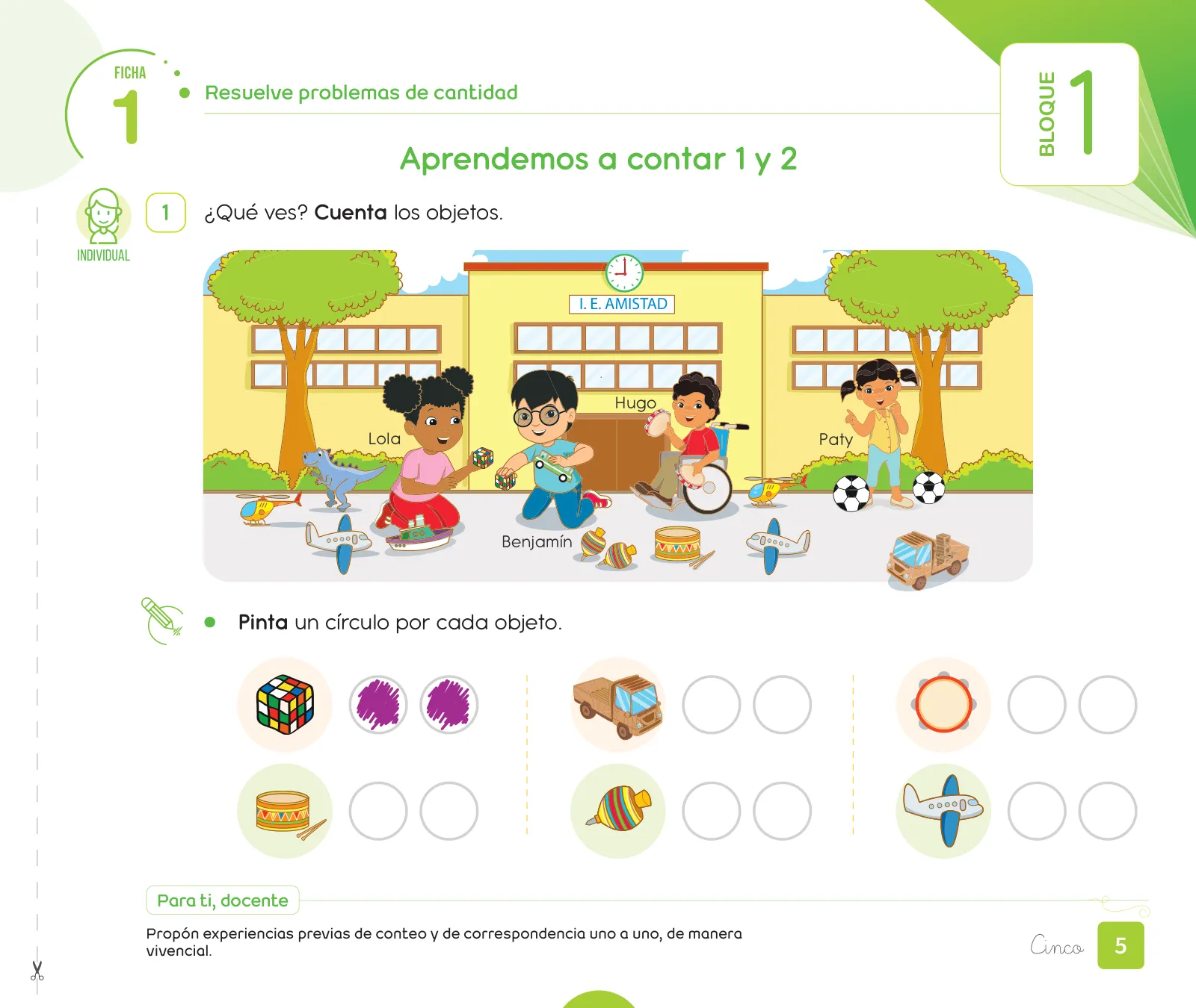 Página 7 de Cuadernillo de Matemática 1. Primer grado de Primaria · 2024