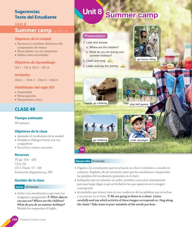 Página 110 de Inglés – Cuarto Básico | Texto del Estudiante MINEDUC – Descargar PDF · 2024