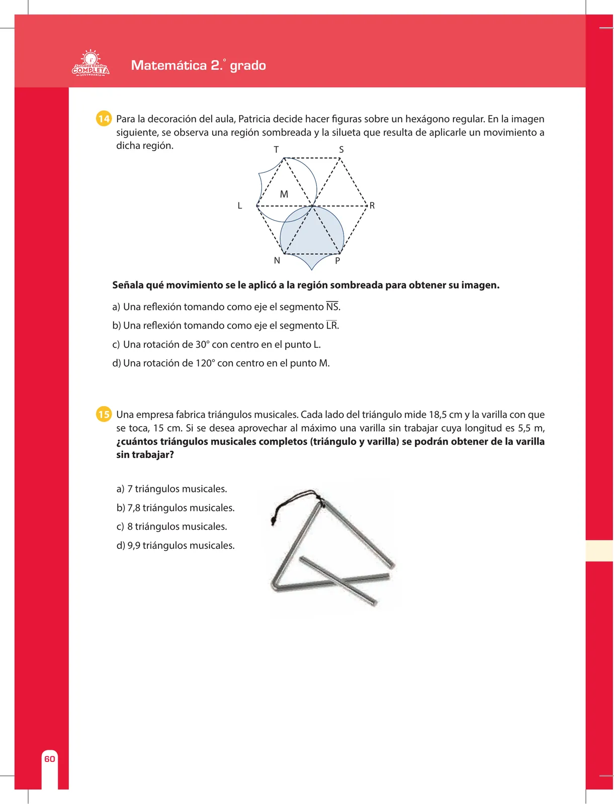 Miniatura página 60 de Matemática 2 : cuaderno de reforzamiento pedagógico - JEC · 2016