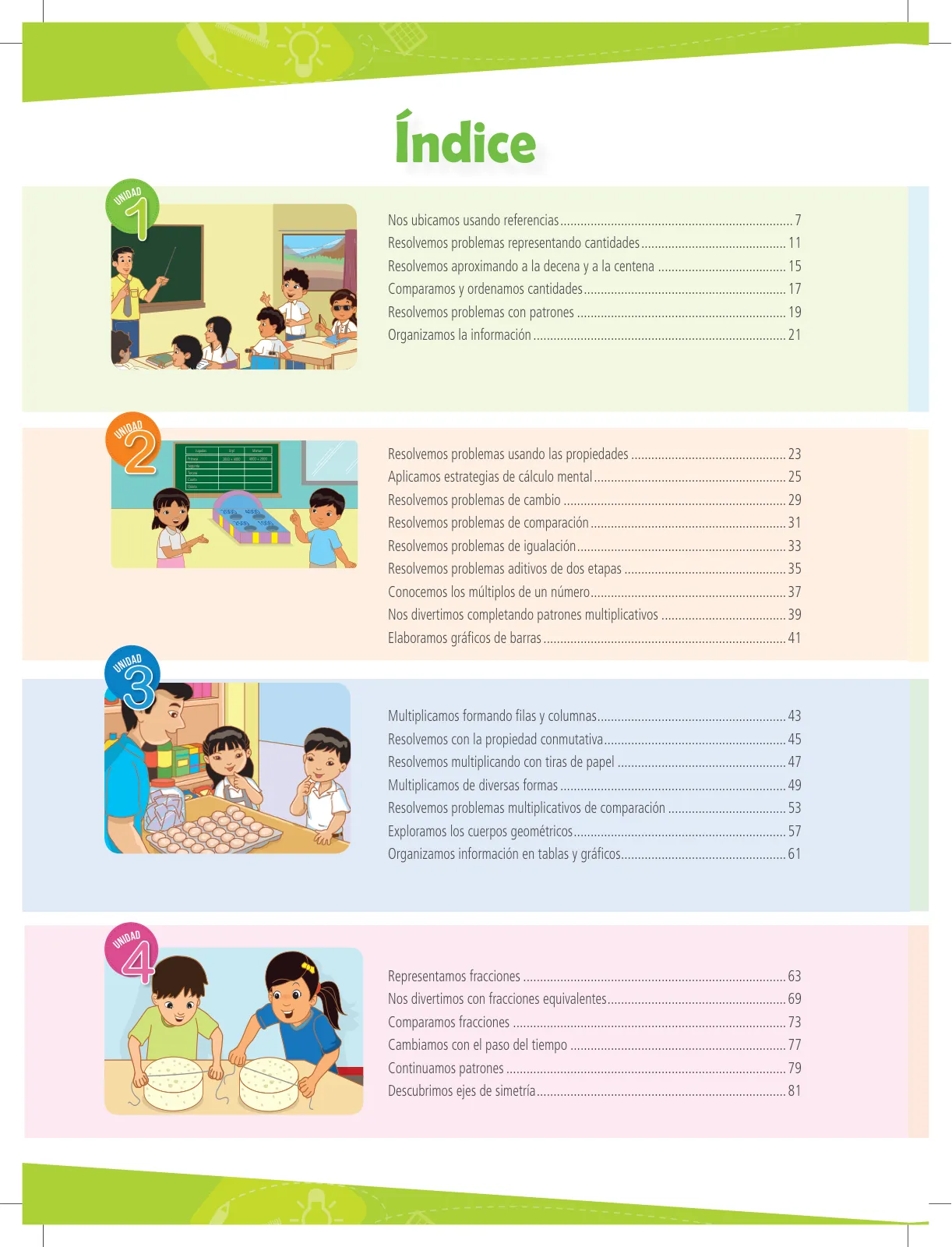 Miniatura página 4 de Matemática 4 : cuaderno de trabajo para cuarto grado de Educación Primaria 2018 · 2018