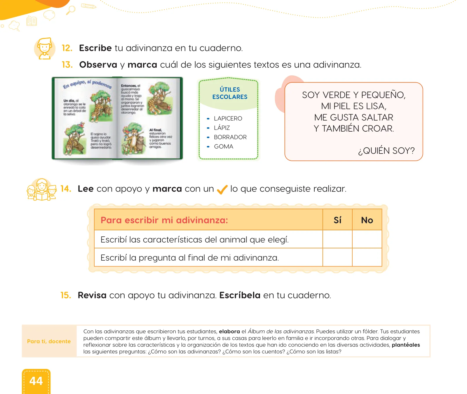 Página 46 de Cuadernillo de Comunicación 1, primer grado de Primaria · 2023