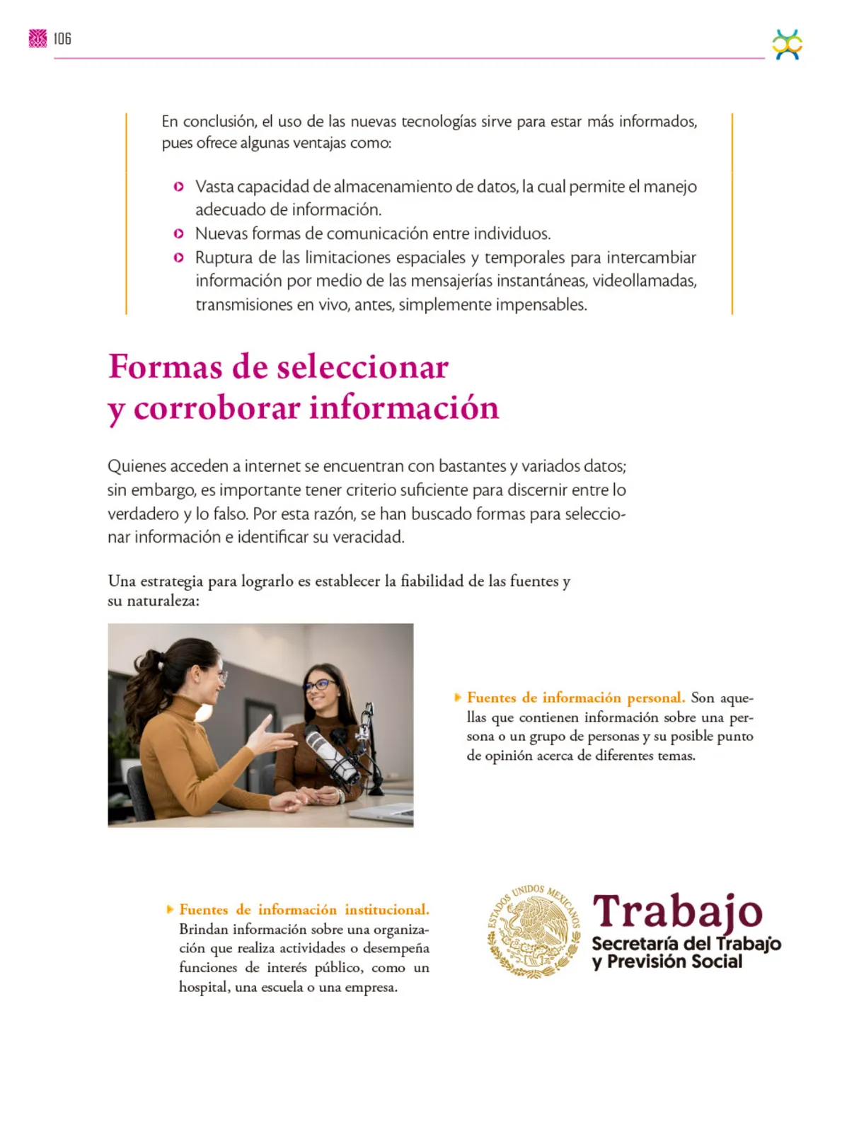 Miniatura página 107 de Colección Ximhai. De lo humano y lo comunitario.   Libro de Educación Secundaria Grado 1°  Ciclo Escolar 2025 - 2026
