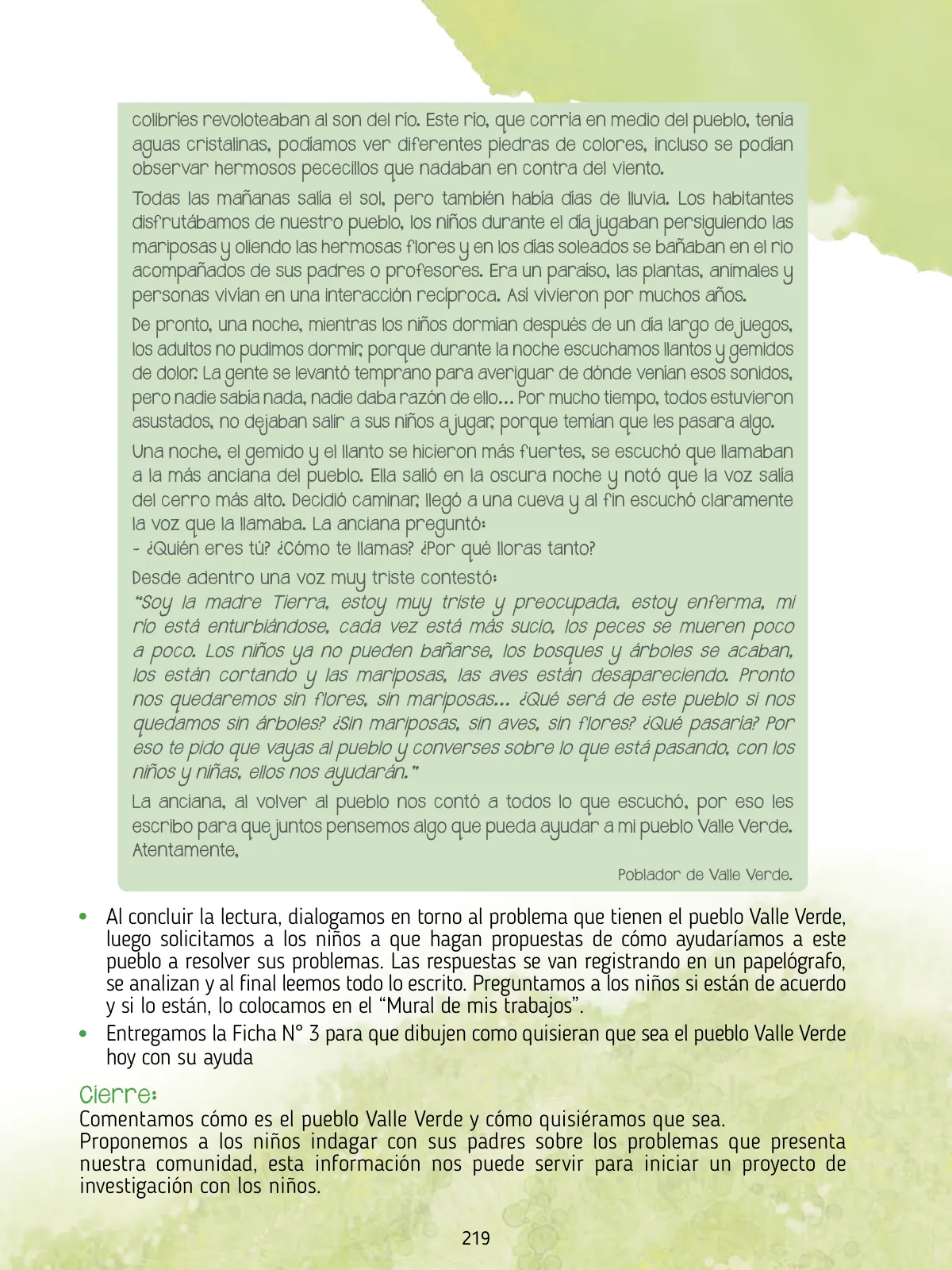 Miniatura página 221 de Agenda pedagógica 2017-2018 para docentes de II Ciclo de Instituciones de nivel de Educación Inicial · 2017