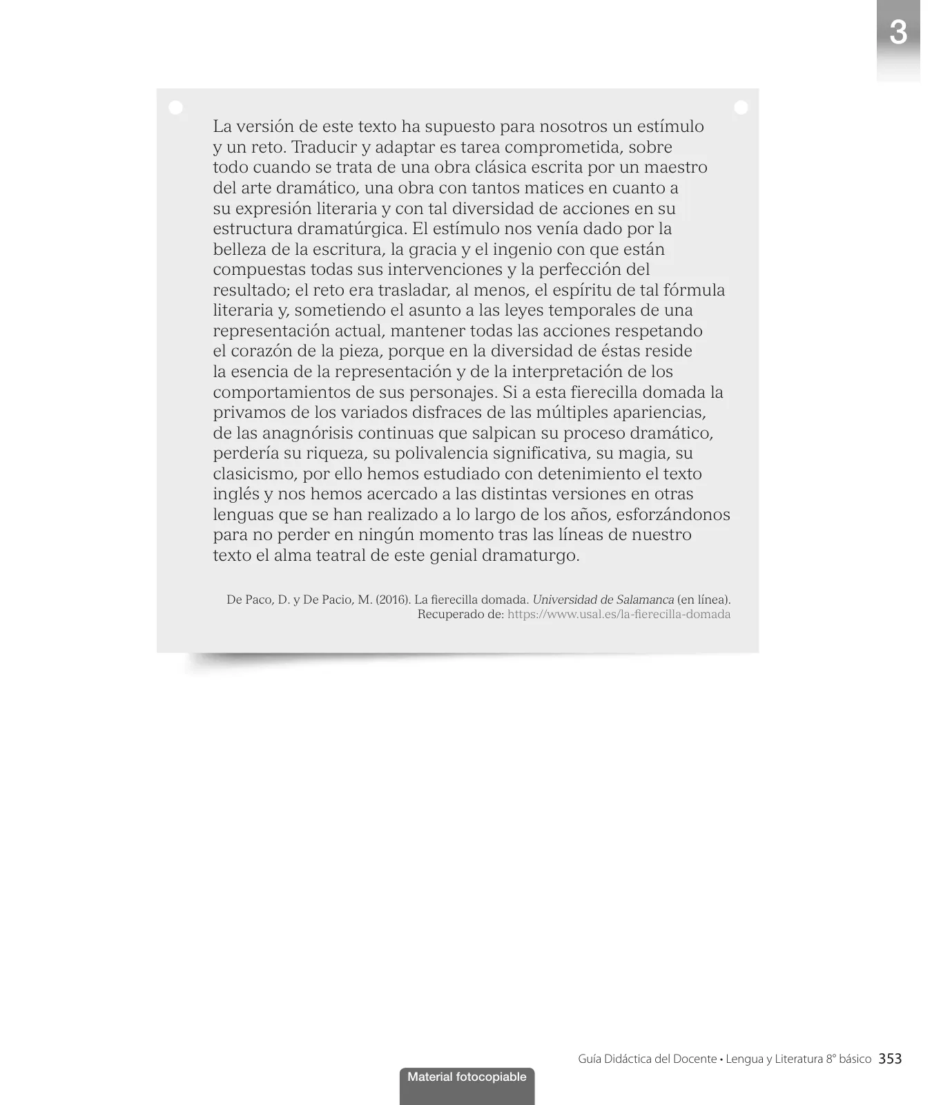 Página 125 de Lengua y Literatura – Octavo Básico | Texto del Estudiante MINEDUC – Descargar PDF · 2024