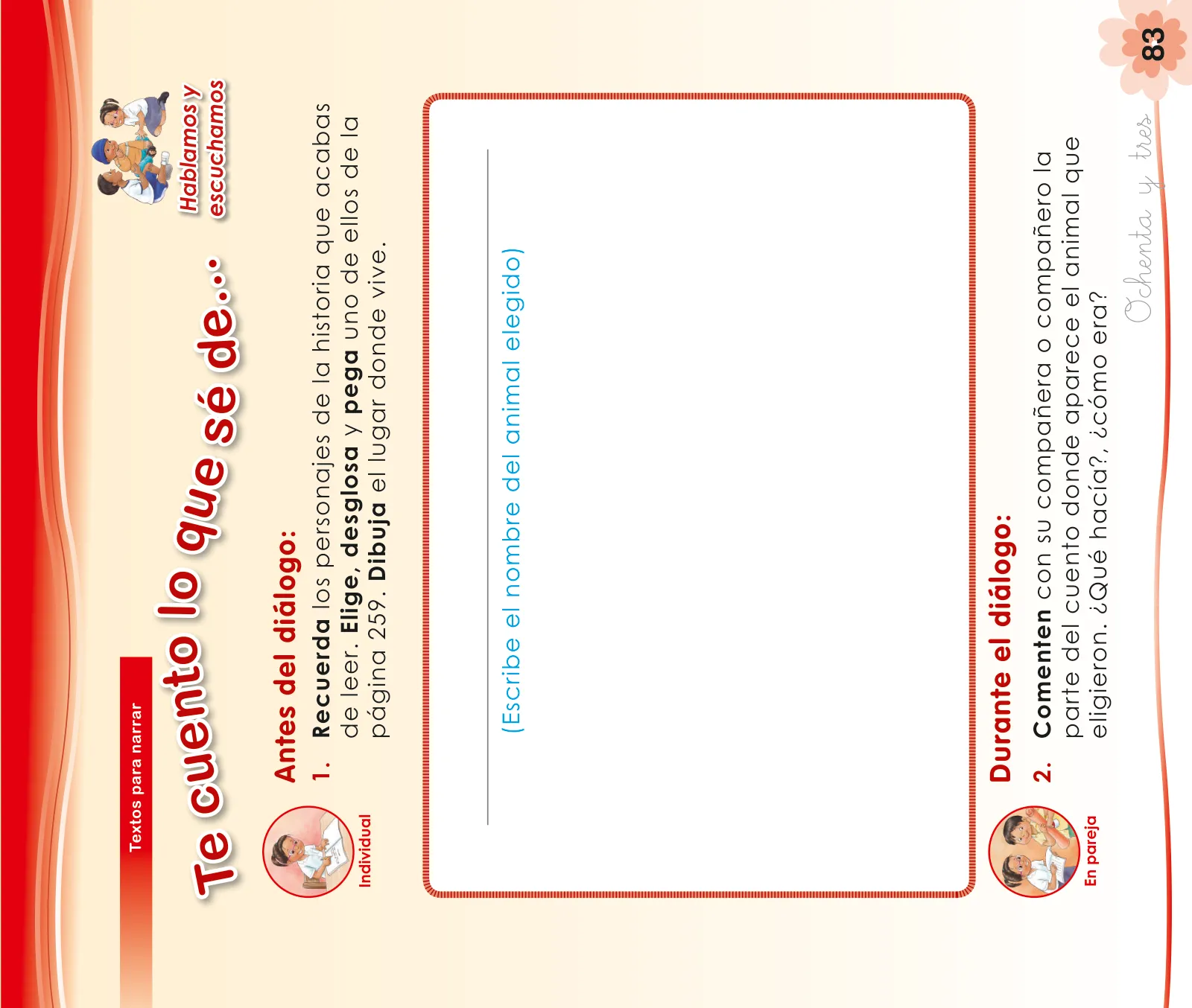 Miniatura página 85 de Comunicación 1 : cuaderno de trabajo para primer grado de Educación Primaria 2019 · 2019