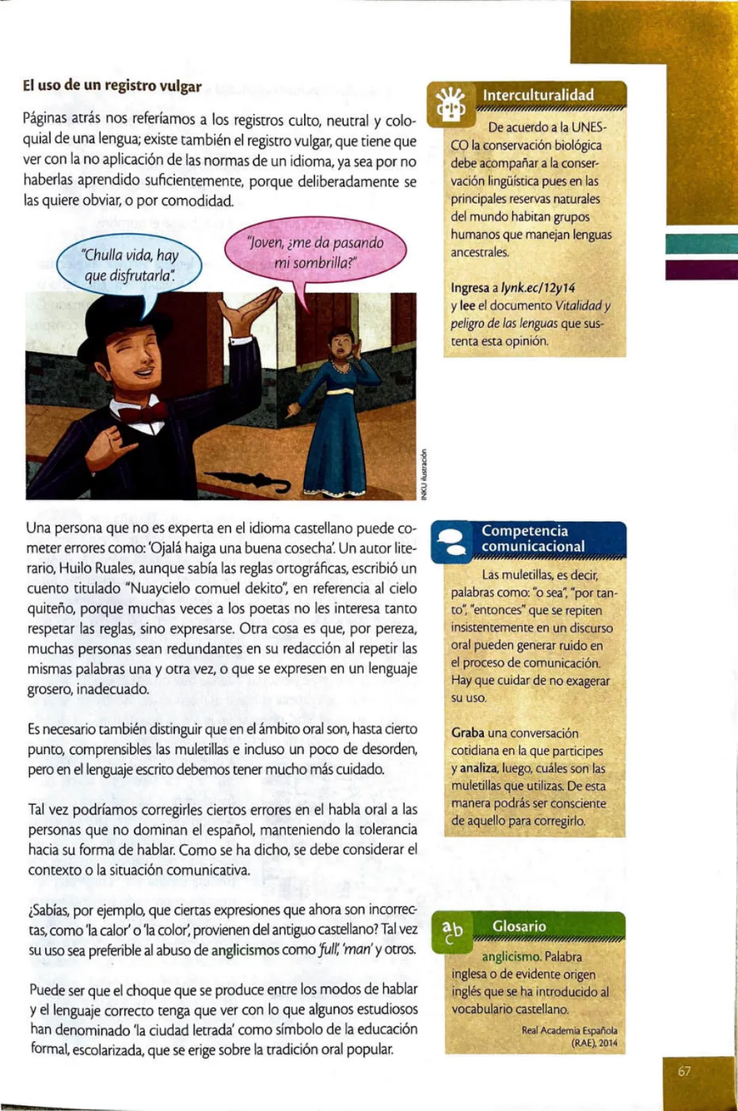 Página 68 de Lengua y Literatura 2 BGU · 2024