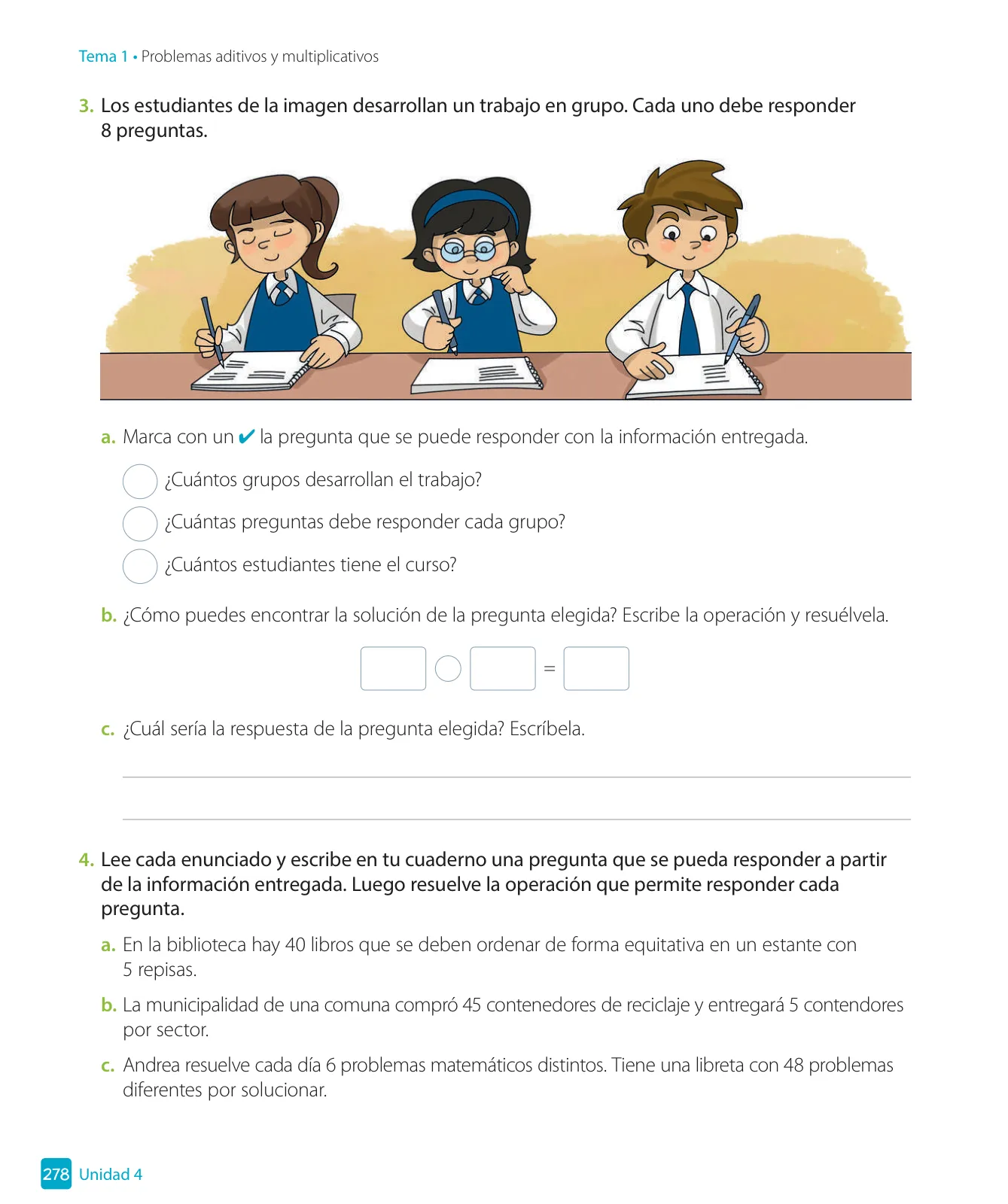 Página 280 de Matemática – Tercero Básico | Texto del Estudiante MINEDUC – Descargar PDF · 2024