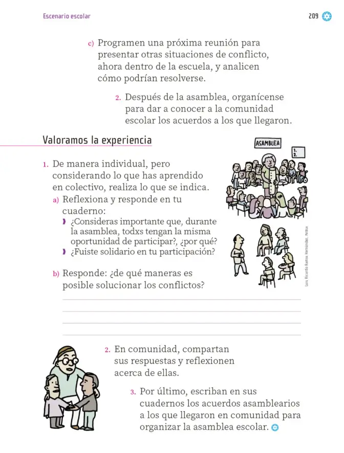 Página 210 de Proyectos Escolares. Libro de Educación Primaria Grado 1° Ciclo Escolar 2025 - 2026