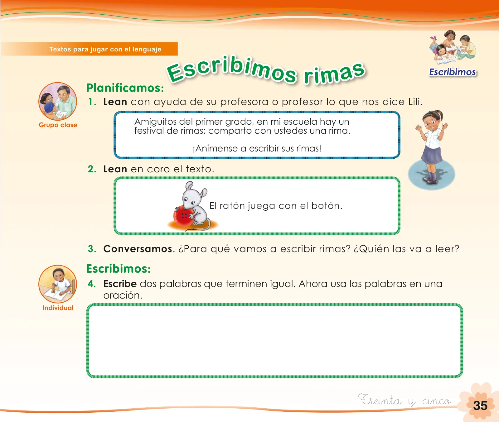 Página 37 de Comunicación 1 : cuaderno de trabajo para primer grado de Educación Primaria 2019 · 2019