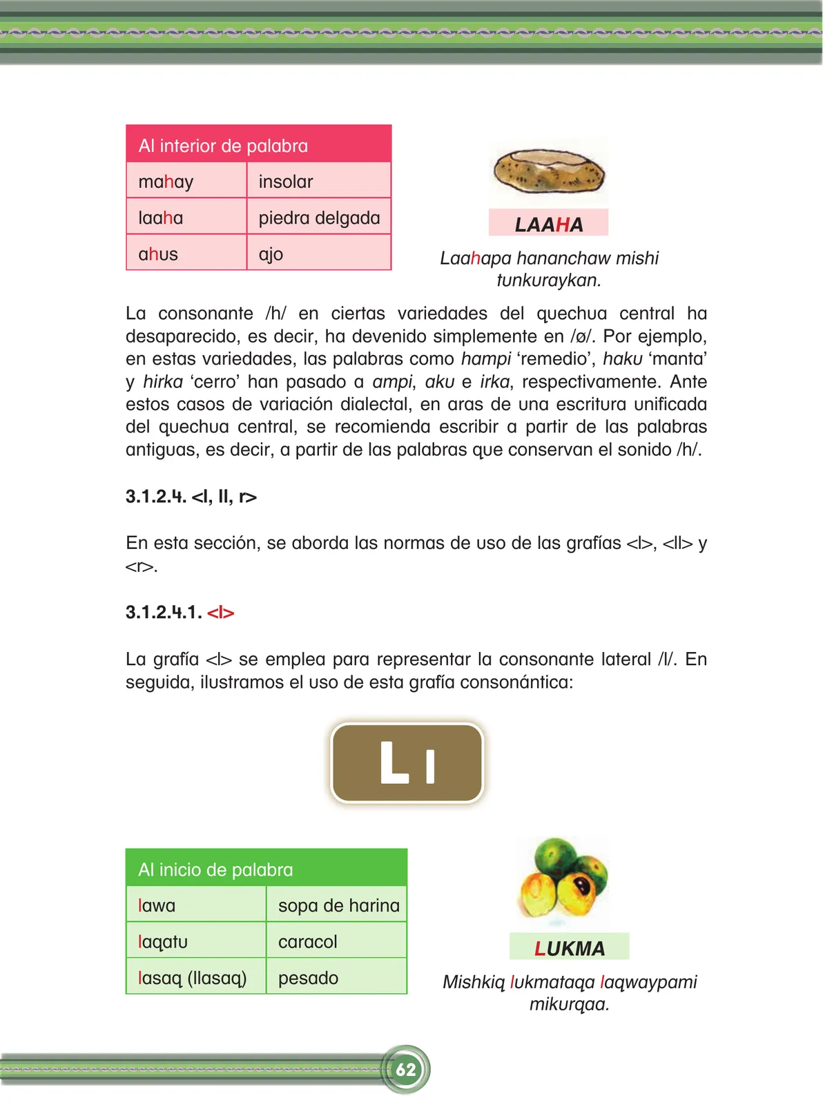 Página 64 de Chawpin qichwata alli qillqanapaq maytu = Manual de escritura quechua central · 2020