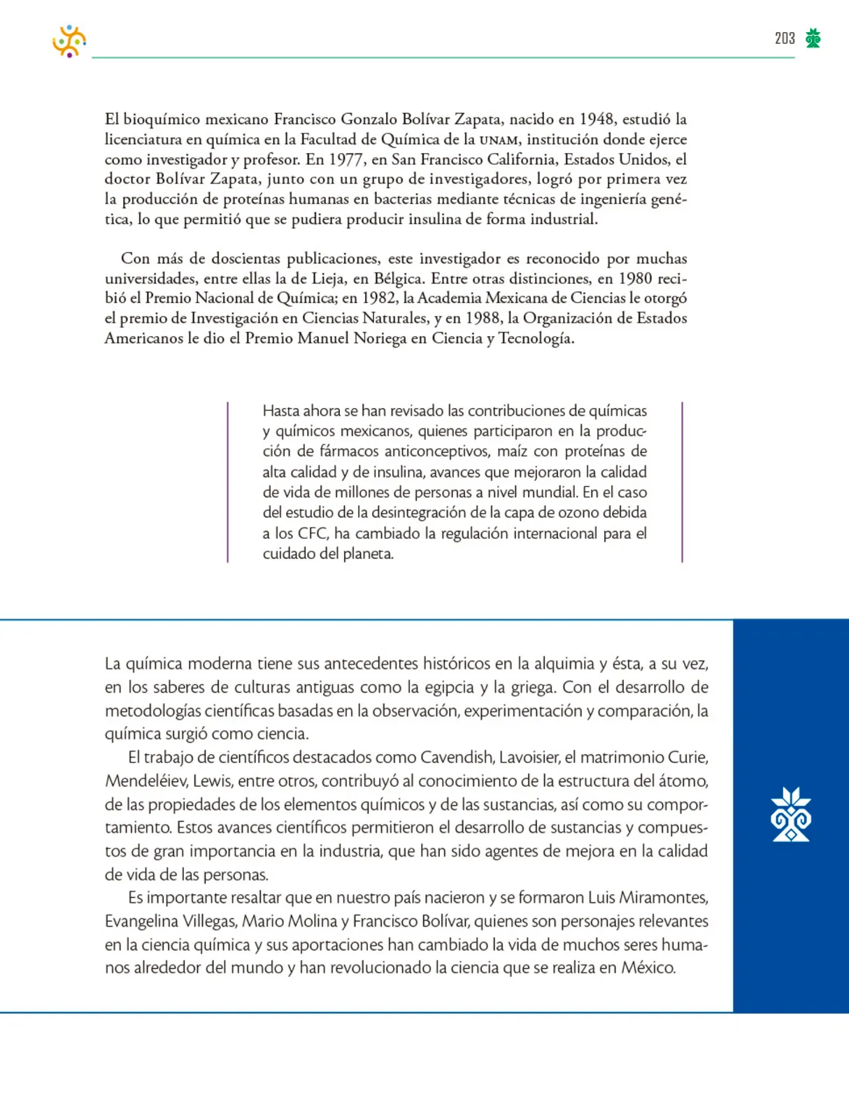 Página 204 de Colección Nanahuatzin. Saberes y pensamiento científico. Libro de Educación Telesecundaria Grado 3° Ciclo Escolar 2025 - 2026