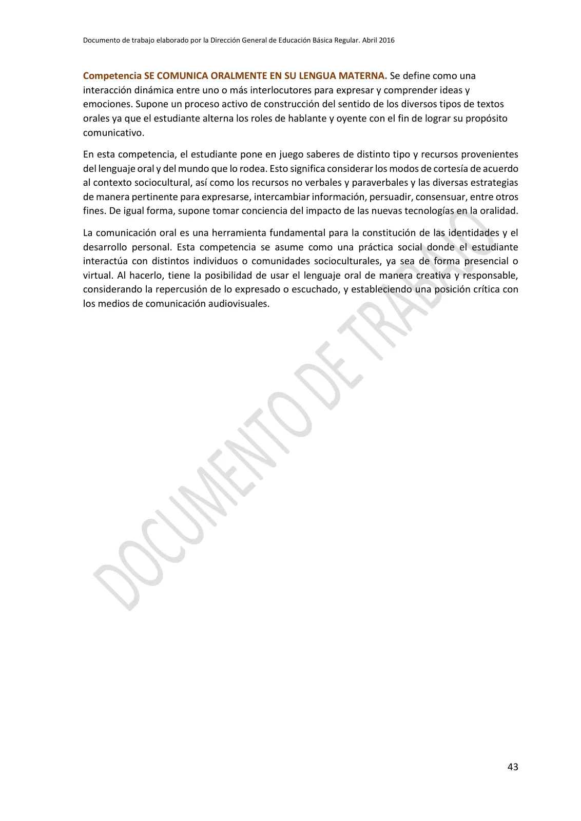 Página 43 de Programa curricular de Educación Inicial · 2016
