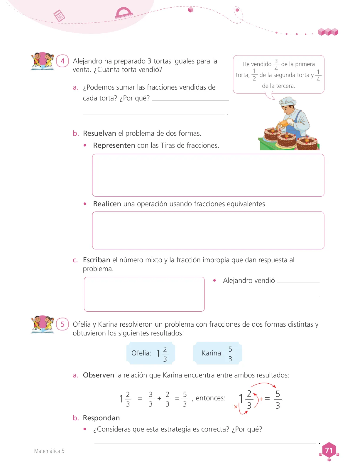 Miniatura página 72 de Matemática 5 : cuaderno de trabajo para quinto grado de Educación Primaria 2018 · 2018