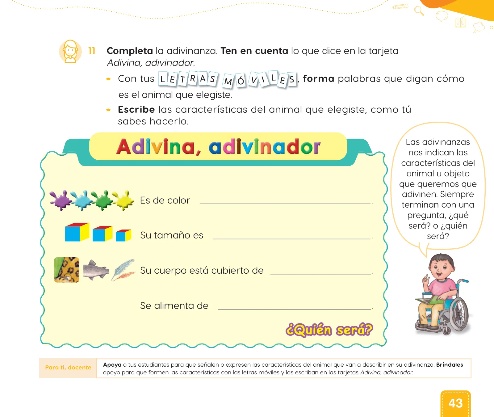 Página 45 de Cuadernillo de Comunicación 1, primer grado de Primaria · 2023