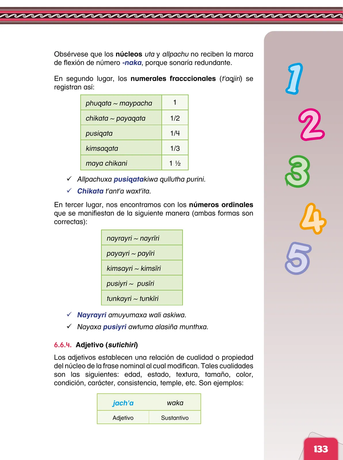 Miniatura página 135 de Aymara arutha chiqapa qillqañataki panka = Manual de escritura Aimara · 2021
