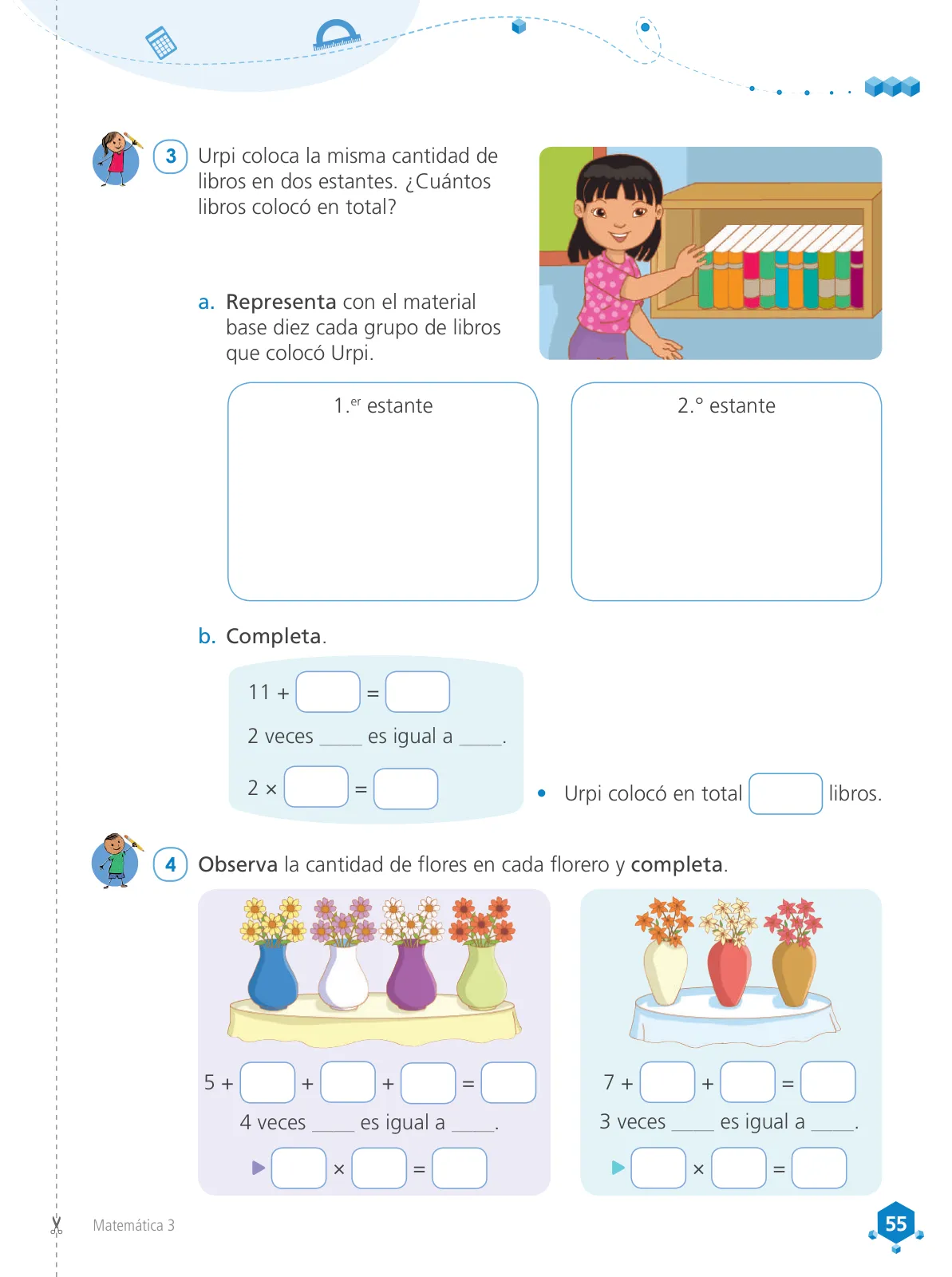 Miniatura página 57 de Matemática 3 : cuaderno de trabajo para tercer grado de Educación Primaria 2019 · 2019