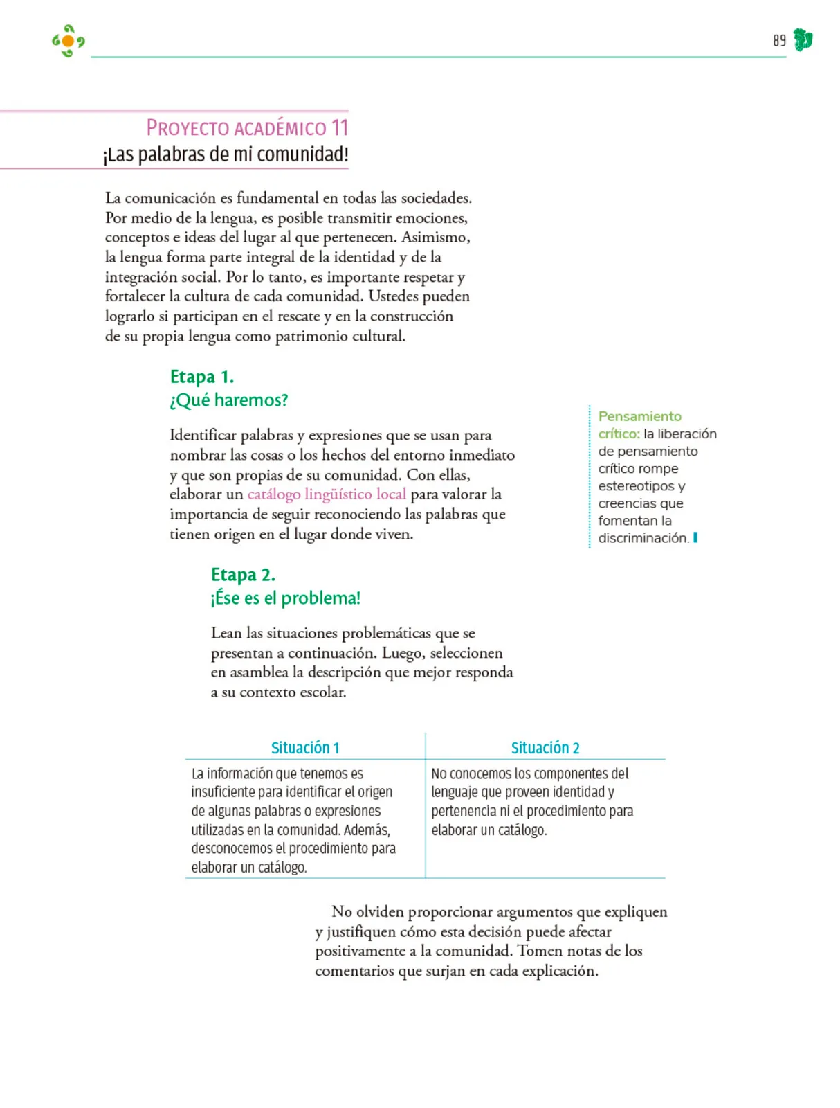 Página 90 de Colección Ximhai. Nuestro libro de Proyectos. Tomo I.   Libro de Educación Telesecundaria Grado 1°  Ciclo Escolar 2025 - 2026
