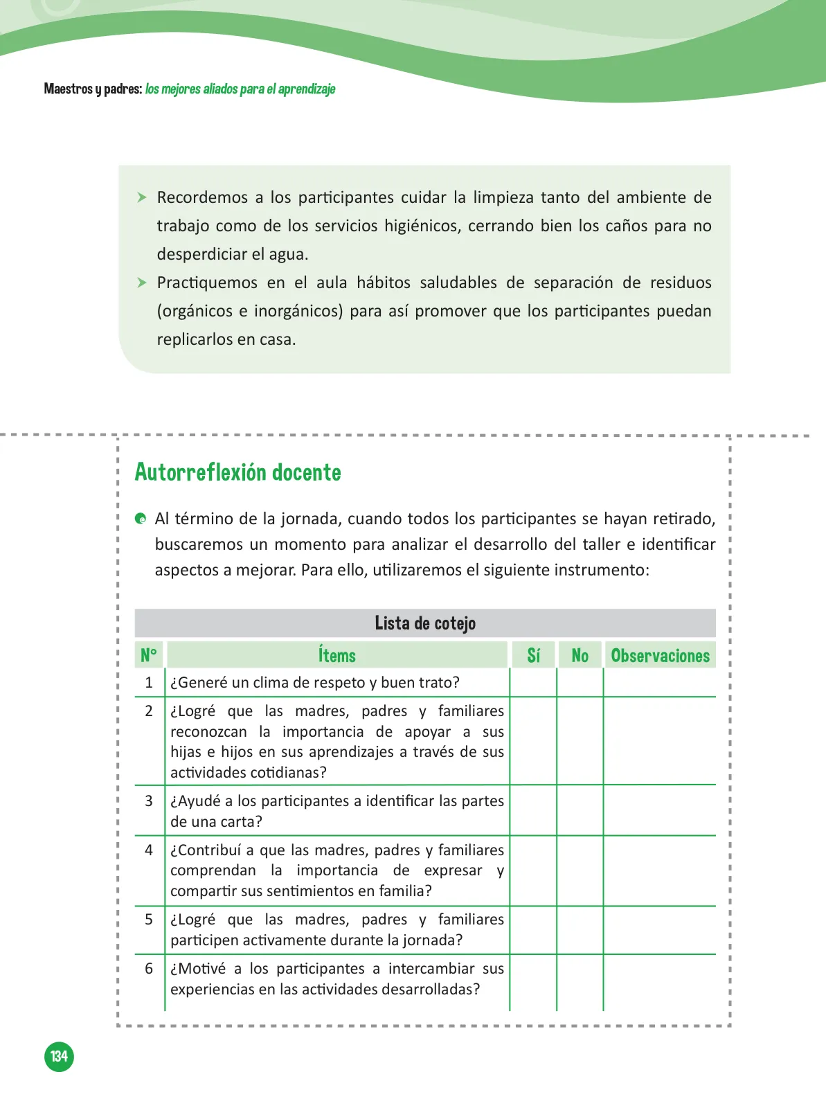 Miniatura página 136 de Guía para el trabajo docente con las familias del ciclo V de Primaria · 2016