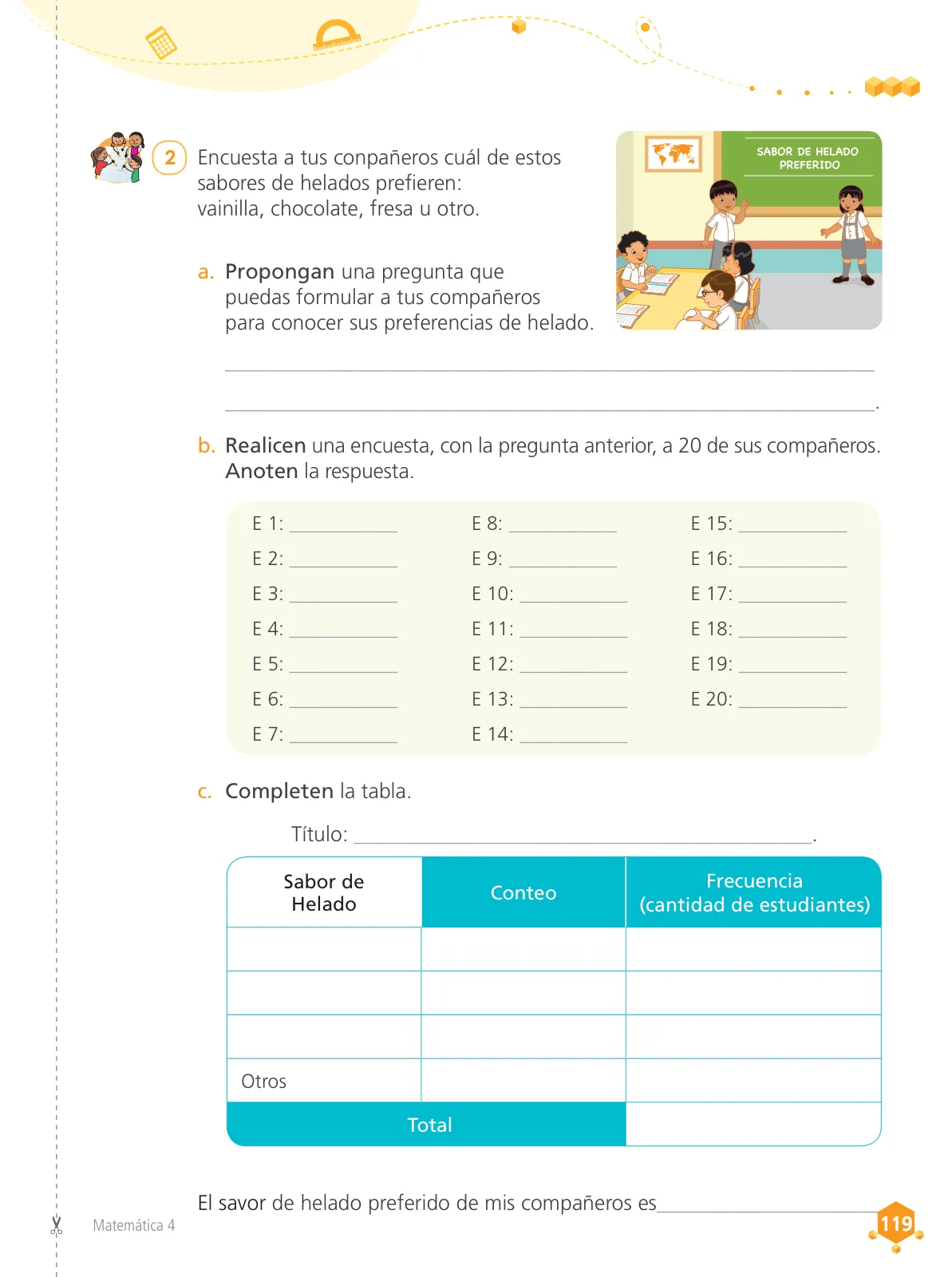 Miniatura página 121 de Matemática 4 : cuaderno de trabajo para cuarto grado de Educación Primaria 2019 · 2019