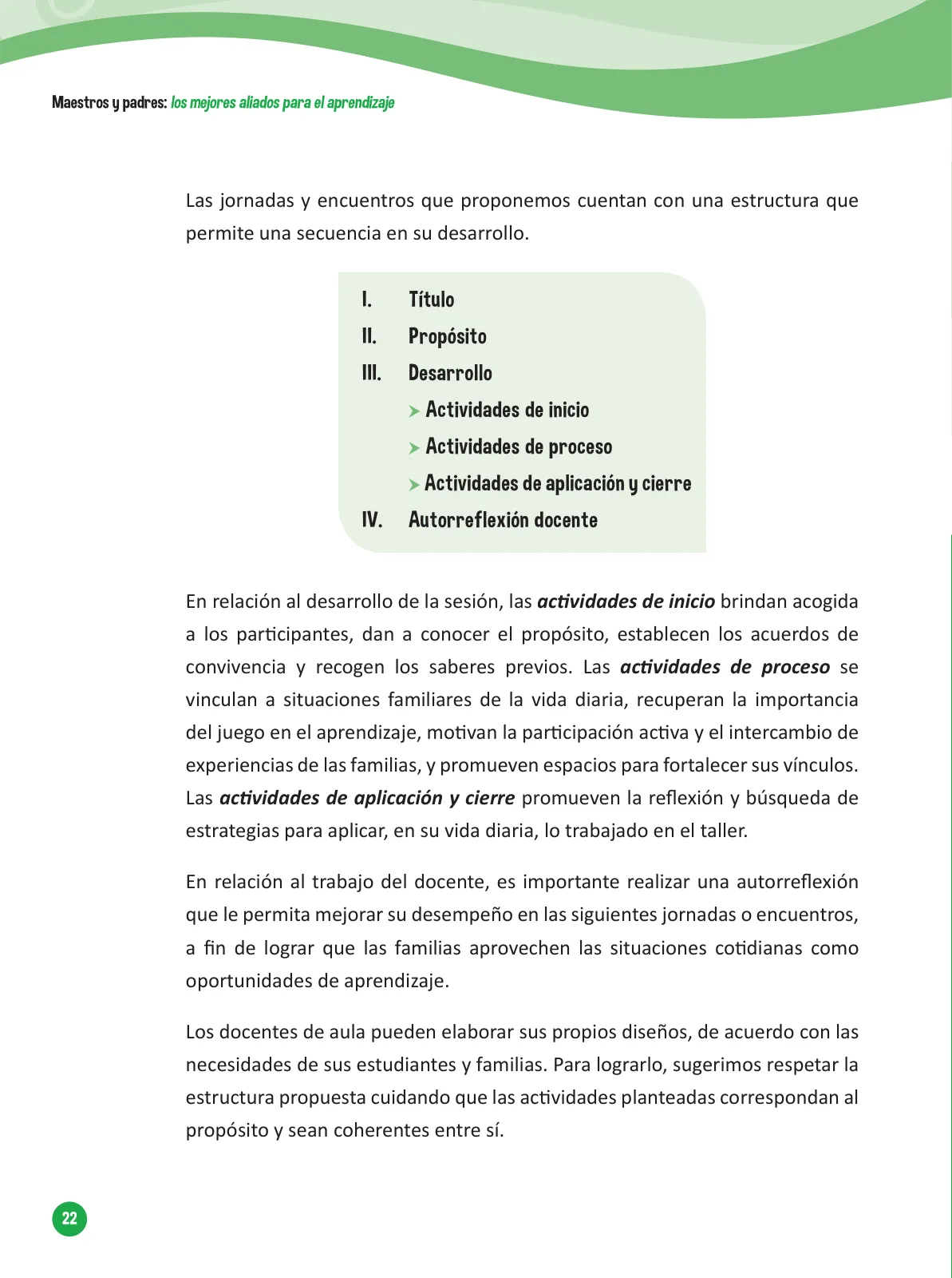 Página 24 de Guía para el trabajo docente con las familias del ciclo V de Primaria · 2016