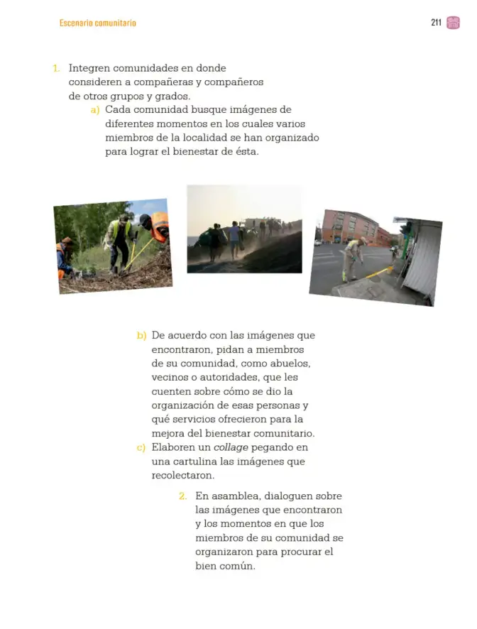 Página 214 de Proyectos Comunitarios. Libro de Educación Primaria Grado 3° Ciclo Escolar 2025 - 2026