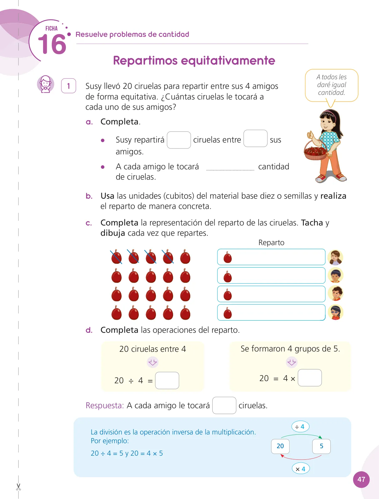 Miniatura página 49 de Cuadernillo de Matemática 4, cuarto grado de Primaria · 2023
