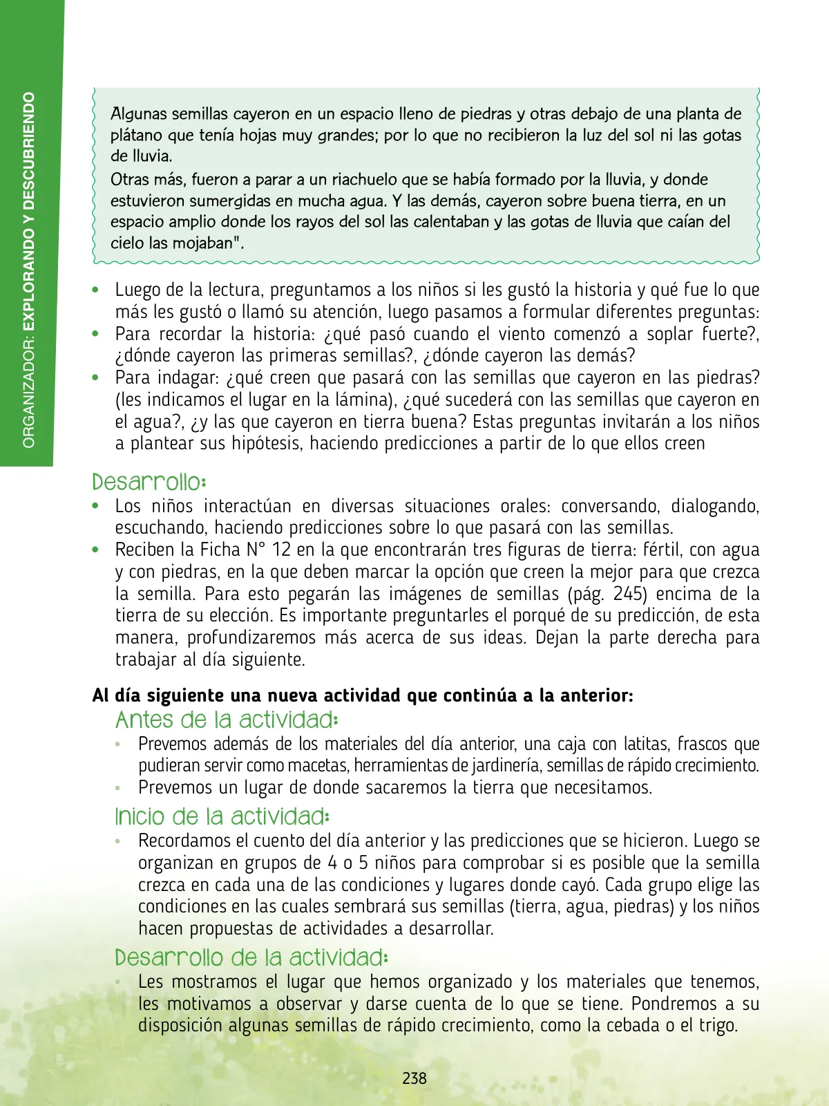 Miniatura página 240 de Agenda pedagógica 2017-2018 para docentes de II Ciclo de Instituciones de nivel de Educación Inicial · 2017