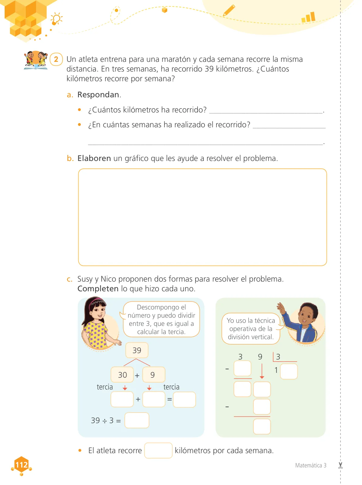 Página 114 de Matemática 3 : cuaderno de trabajo para tercer grado de Educación Primaria 2019 · 2019