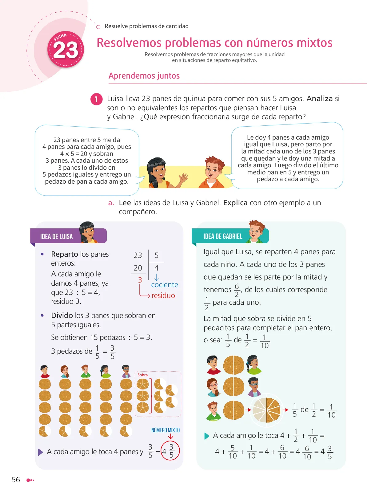 Página 58 de Texto de Matemática 6. Sexto grado de Primaria · 2024