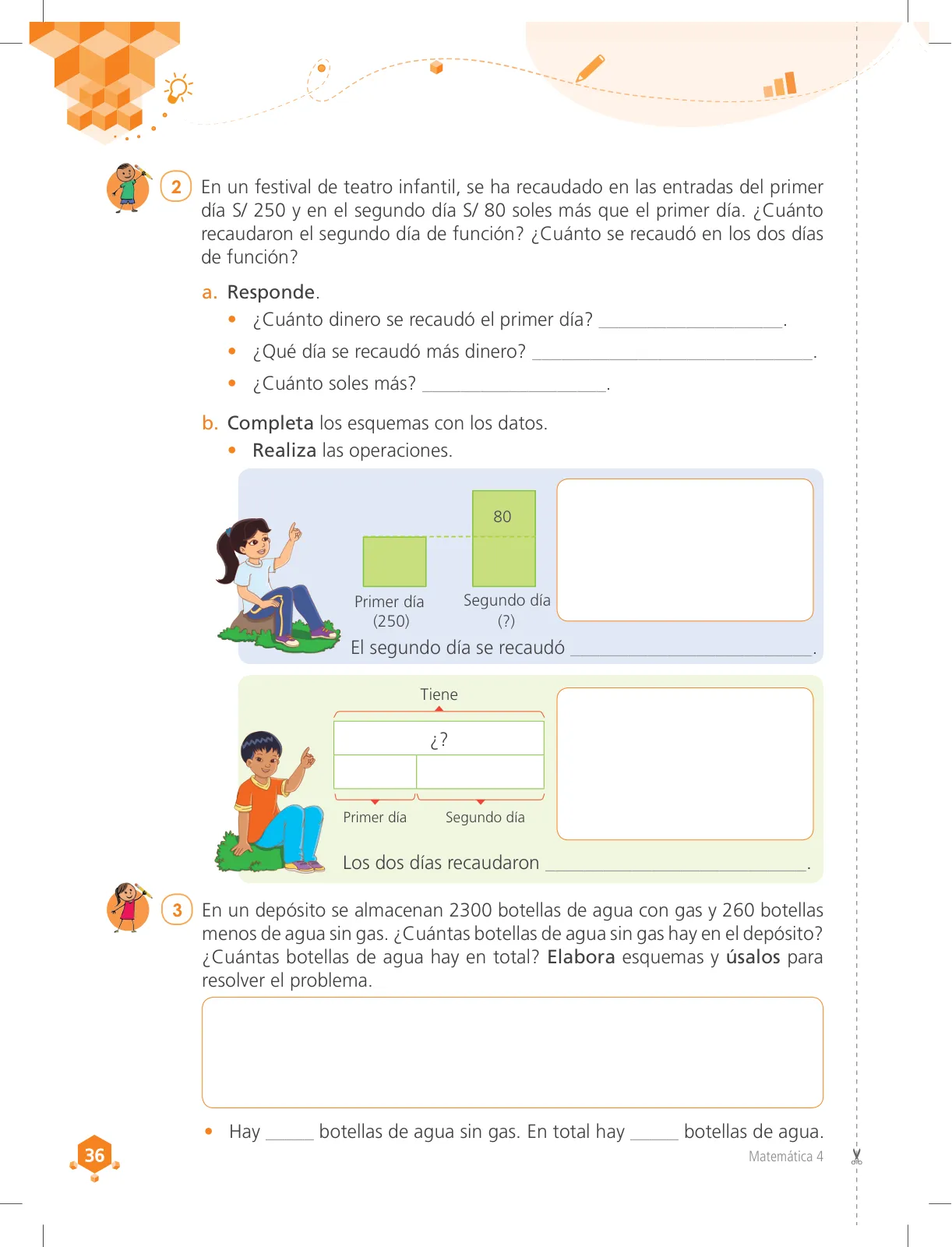 Miniatura página 36 de Matemática 4 : cuaderno de trabajo para cuarto grado de Educación Primaria 2018 · 2018