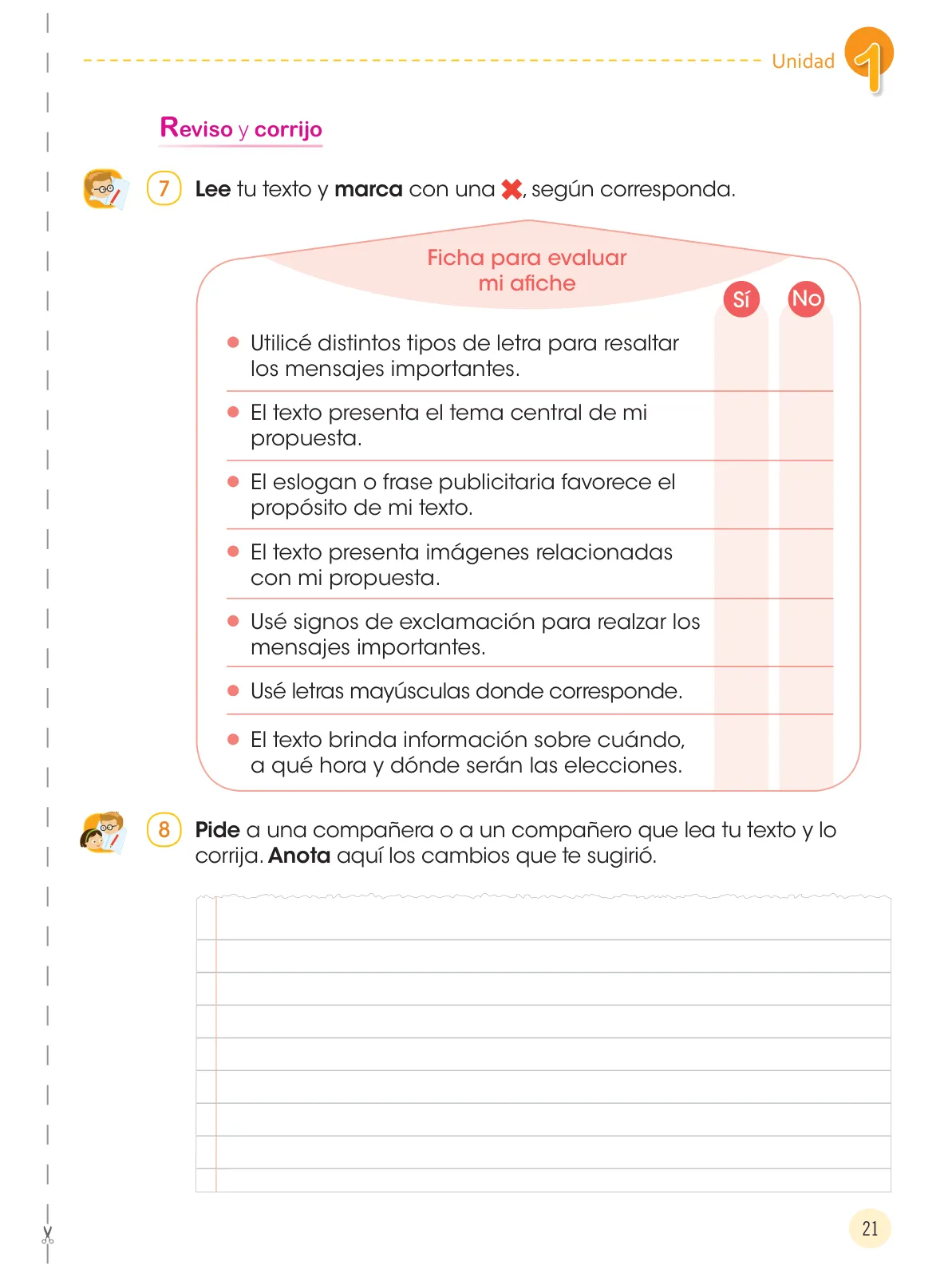 Miniatura página 23 de Comunicación 4 : cuaderno de trabajo para cuarto grado de Educación Primaria 2019 · 2019
