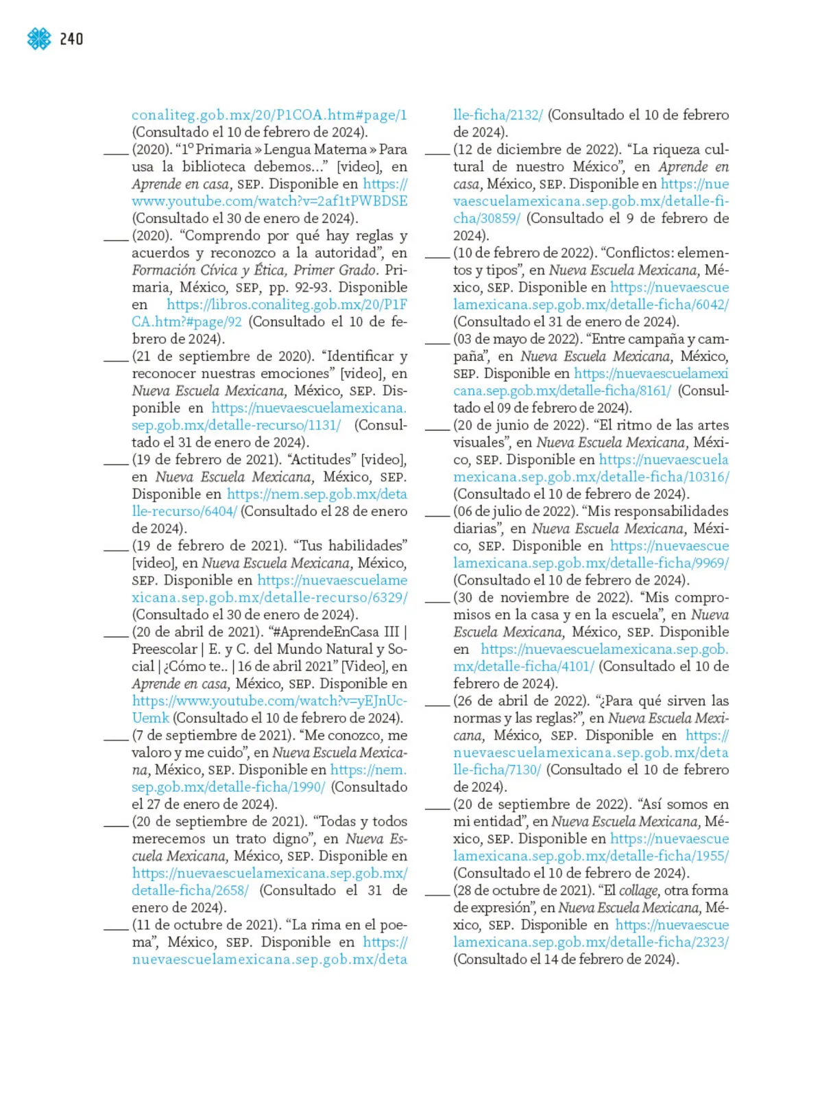 Página 241 de Nuestros saberes: Libro para alumnos, maestros y familia. Libro de Educación Primaria Grado 1° Ciclo Escolar 2025 - 2026