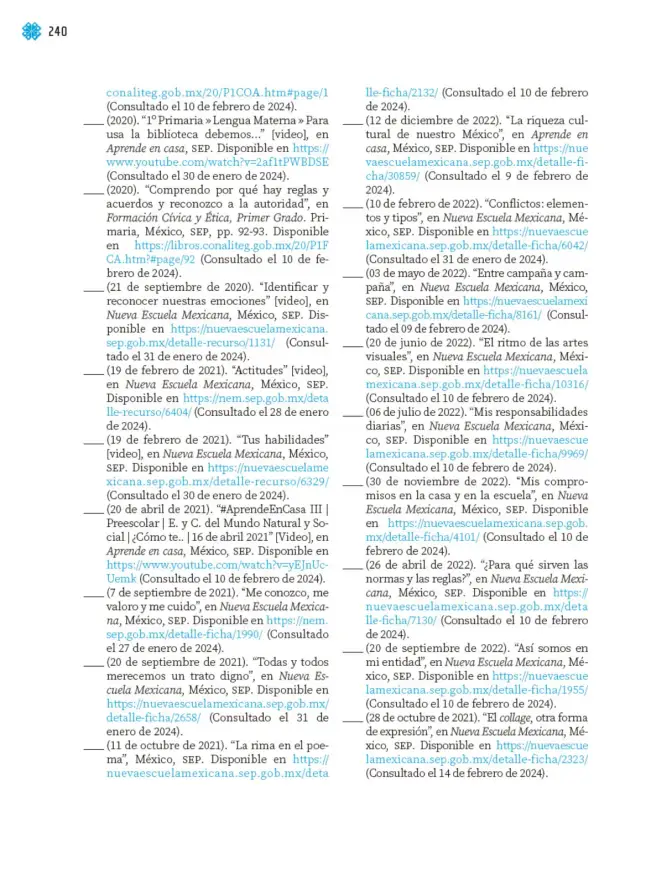 Página 241 de Nuestros saberes: Libro para alumnos, maestros y familia. Libro de Educación Primaria Grado 1° Ciclo Escolar 2025 - 2026