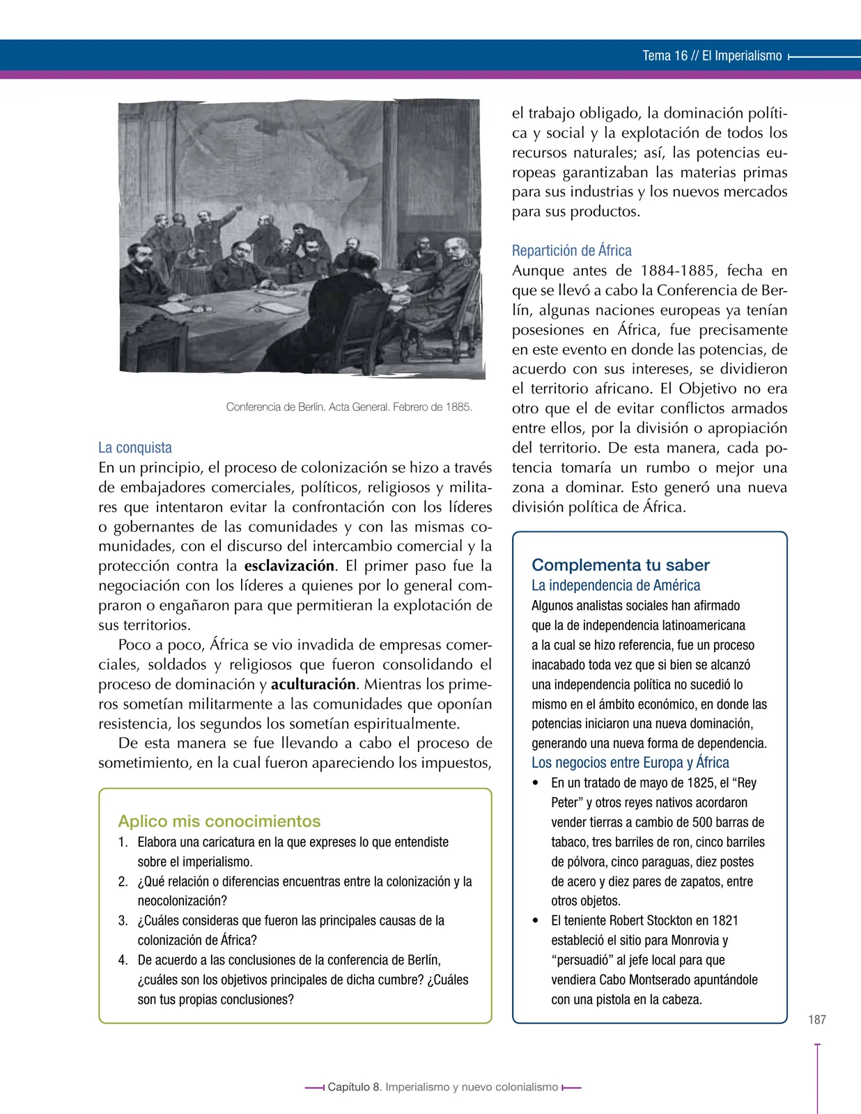 Página 187 de Ciencias Sociales 8° · Secundaria Activa