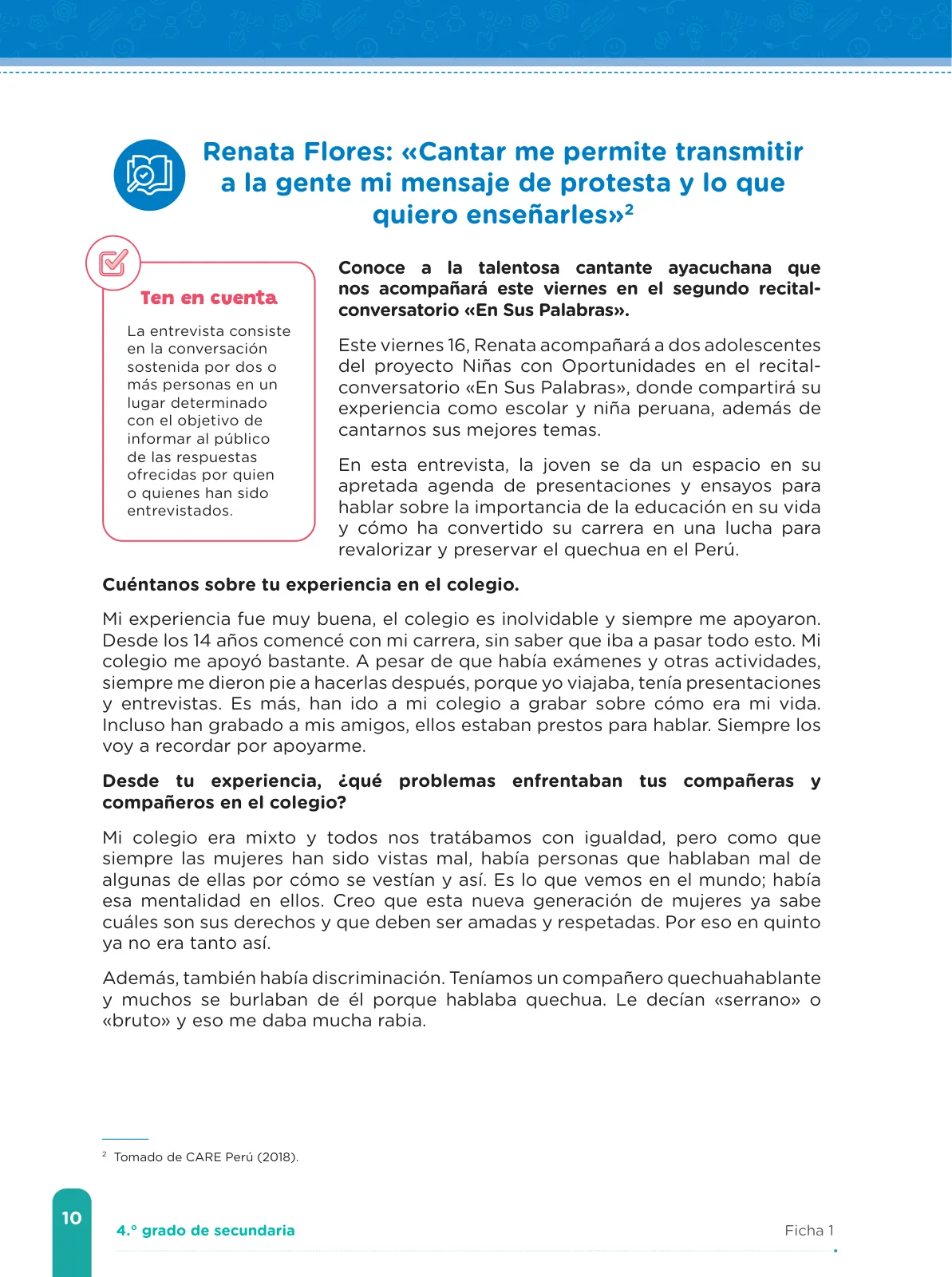 Miniatura página 12 de Fichas de aprendizaje de Comunicación 4 · 2024