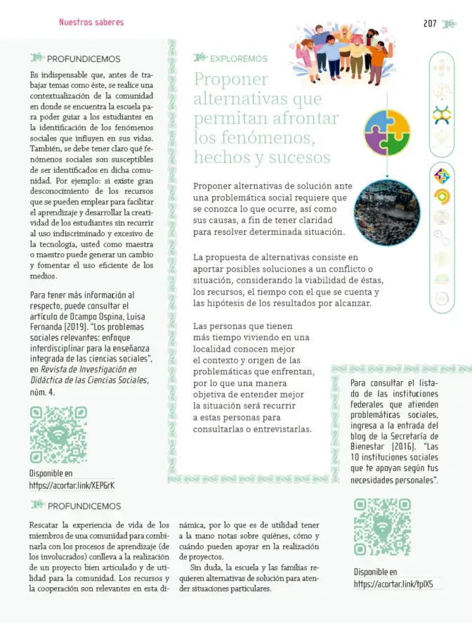 Página 208 de Nuestros saberes: Libro para alumnos, maestros y familia. Libro de Educación Primaria Grado 5° Ciclo Escolar 2025 - 2026