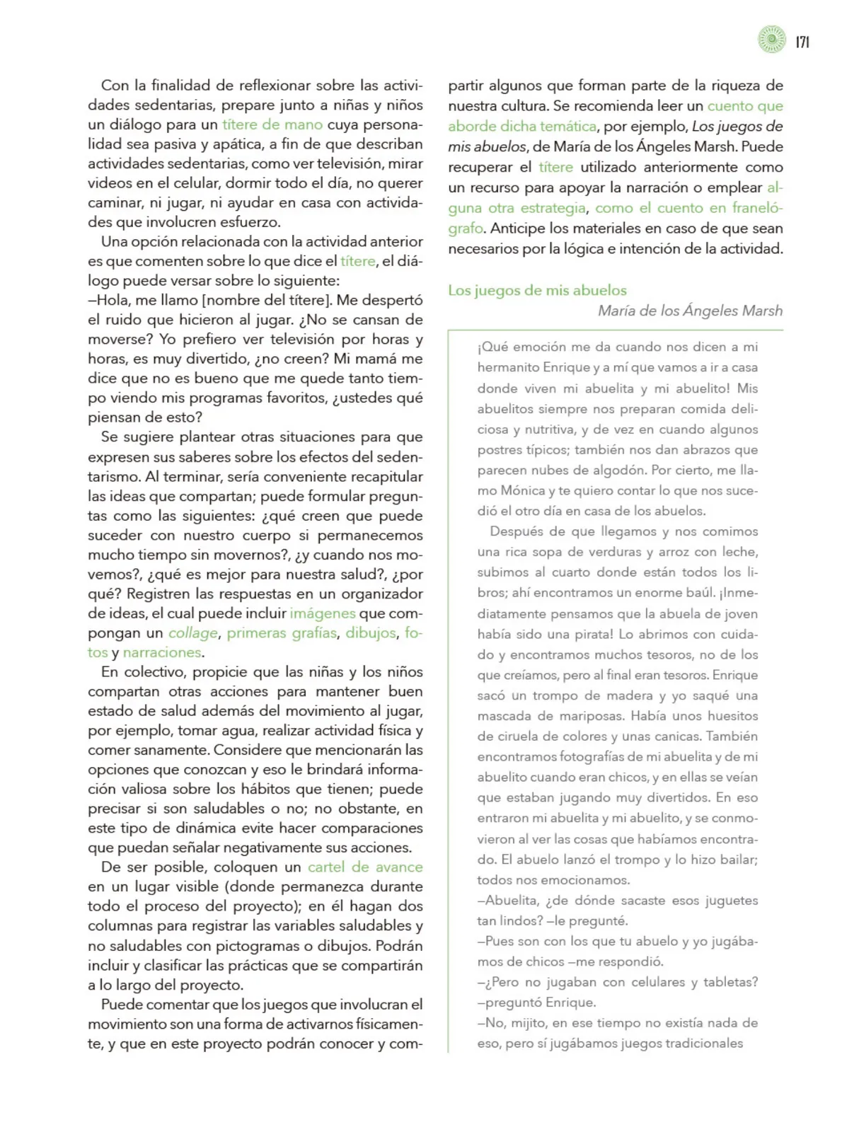 Miniatura página 172 de Modalidades de trabajo para la acción transformadora y el codiseño  Libro de Educación Preescolar Grado 1°, 2°, 3°  Ciclo Escolar 2025 - 2026